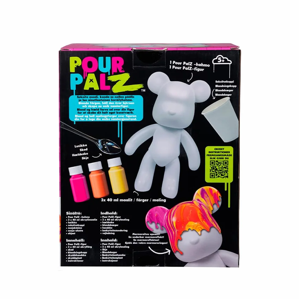 TOYMONSTER POUR PALZ DIY Kit Peindre Votre Ours Propre Mangue Sunset