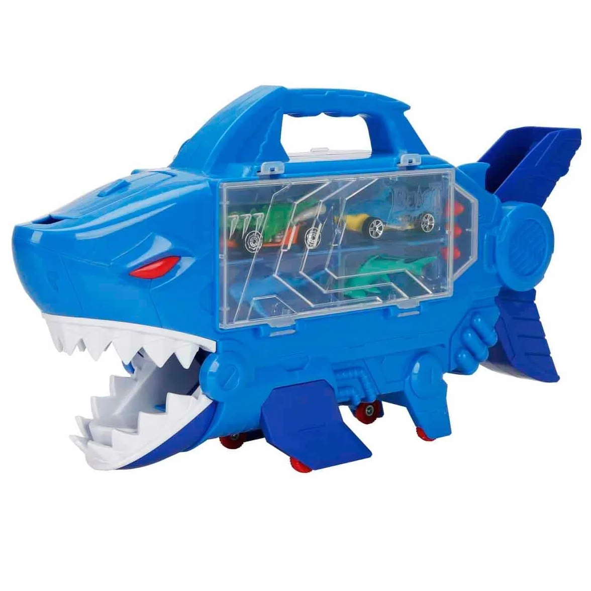 Teamsterz Beast Machines Shark Destroyer Ensemble 2 véhicules moulés sous pression 2 figurines requin missiles lanceur rangement 8 voitures étui