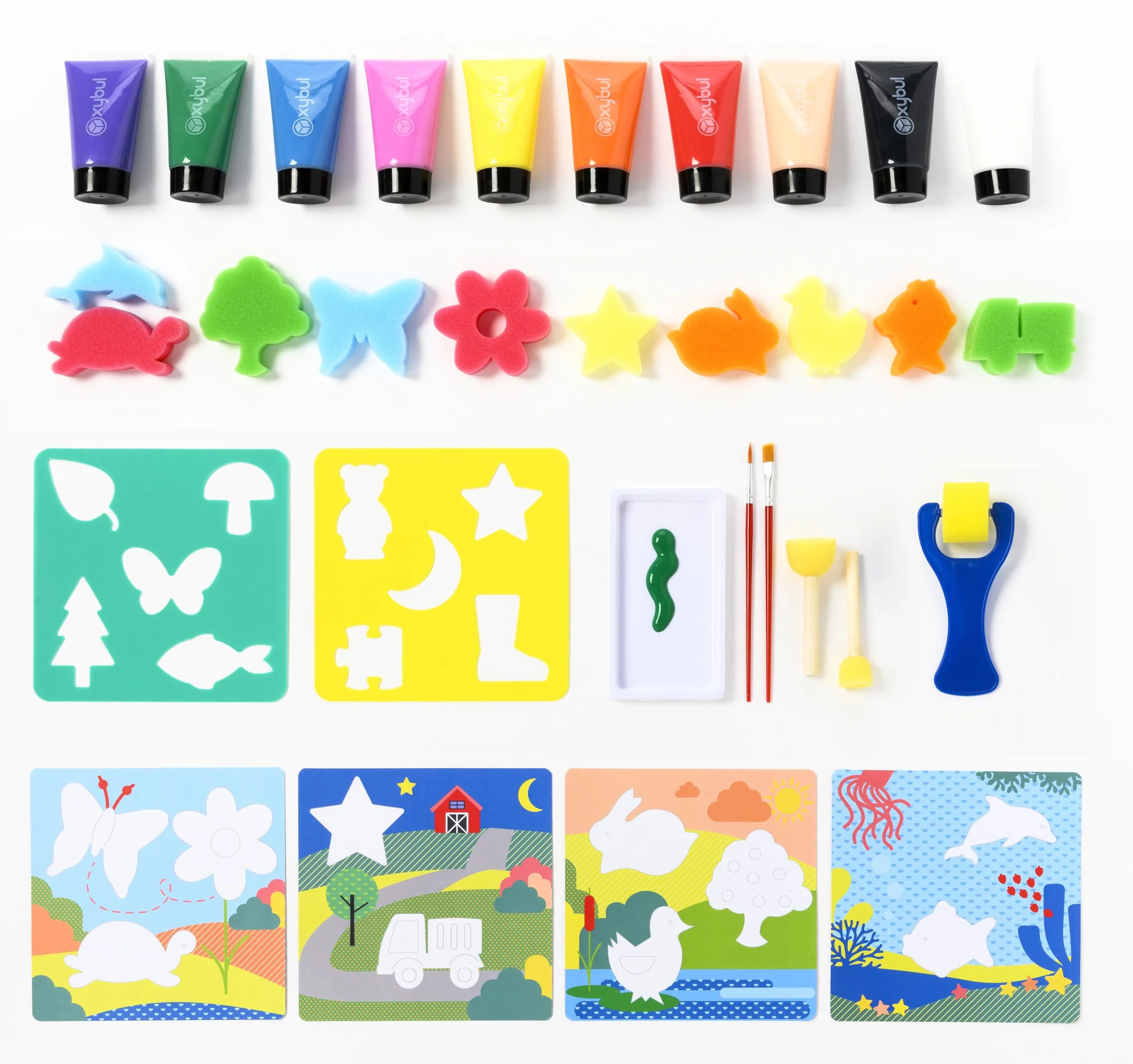 Coffret gouaches aux doigts 3 et plus oxybul