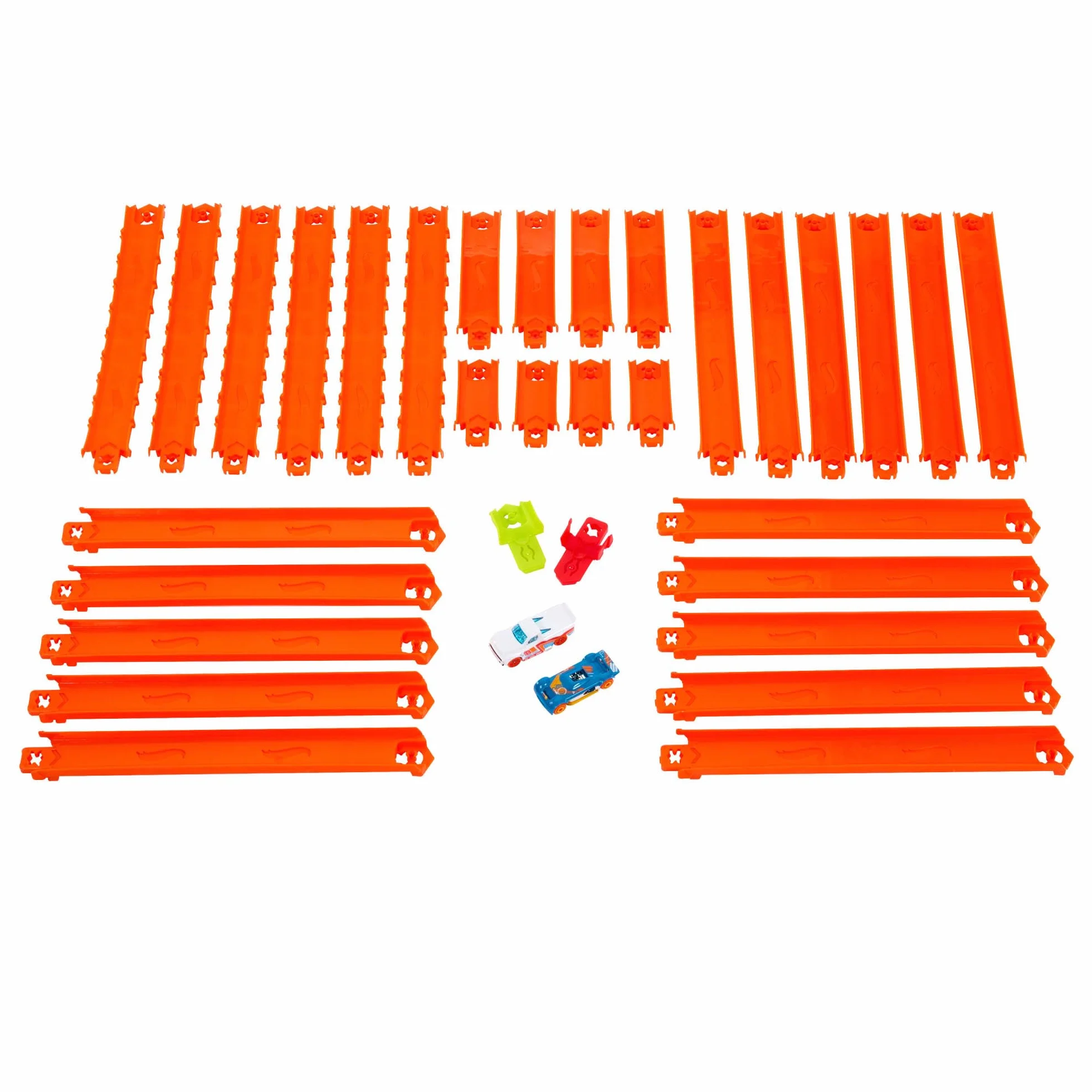 Hot Wheels Coffret Piste Deluxe Track Creator 1/64 7,5 mètres 2 véhicules JDW42