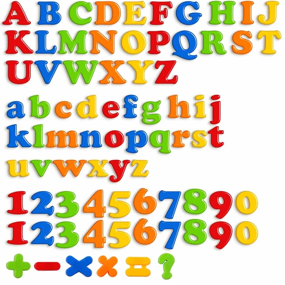 Coogam Magnétiques Lettres et Chiffres Alphabet Majuscule Minuscule Aimants Frigo Jouet éducatif Préscolaire 78 Pcs