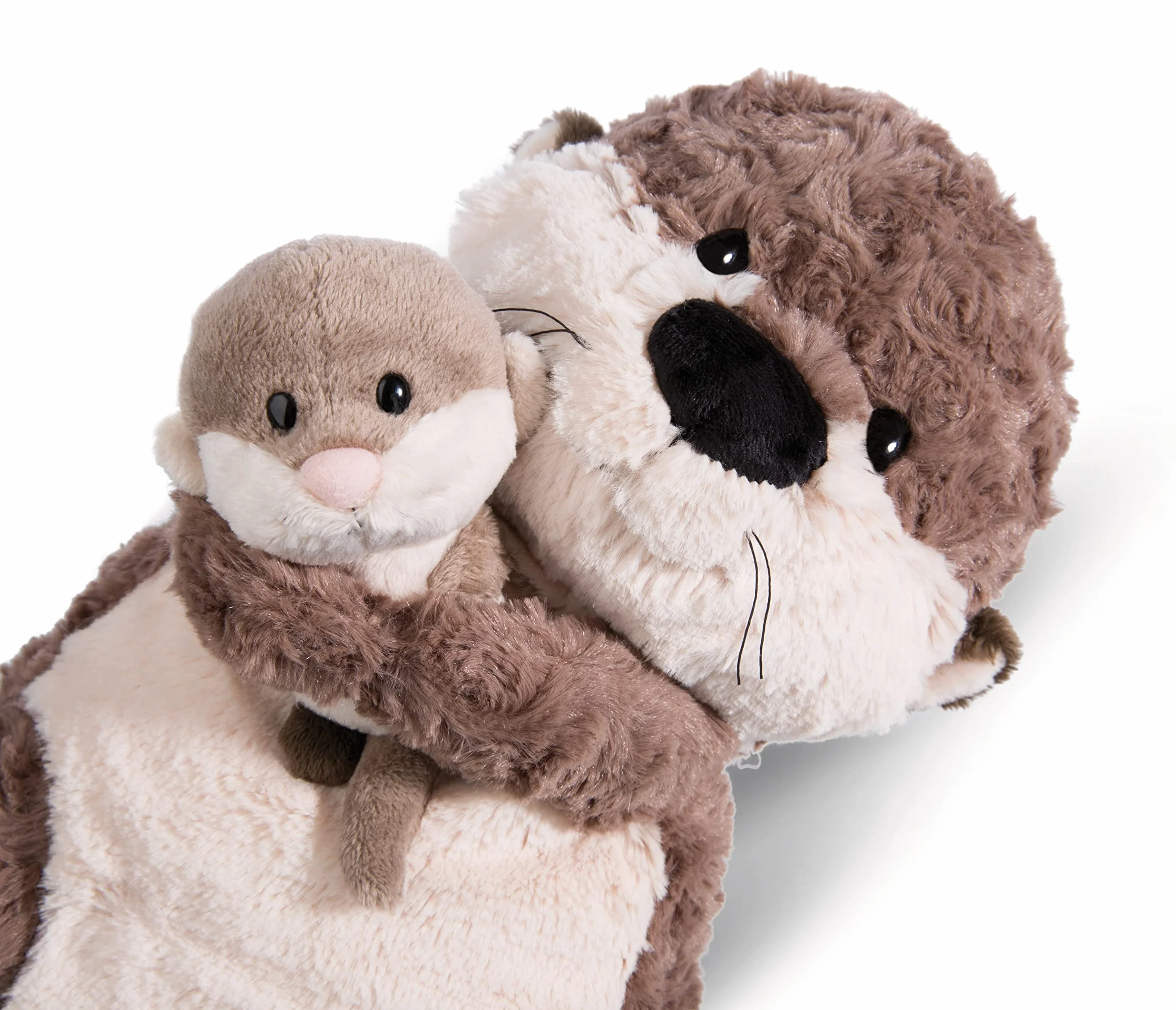 Coussin Loutre Thure Oda & Odalina 40x20cm Gris - Oreiller en Peluche Doux et Durable pour Enfants