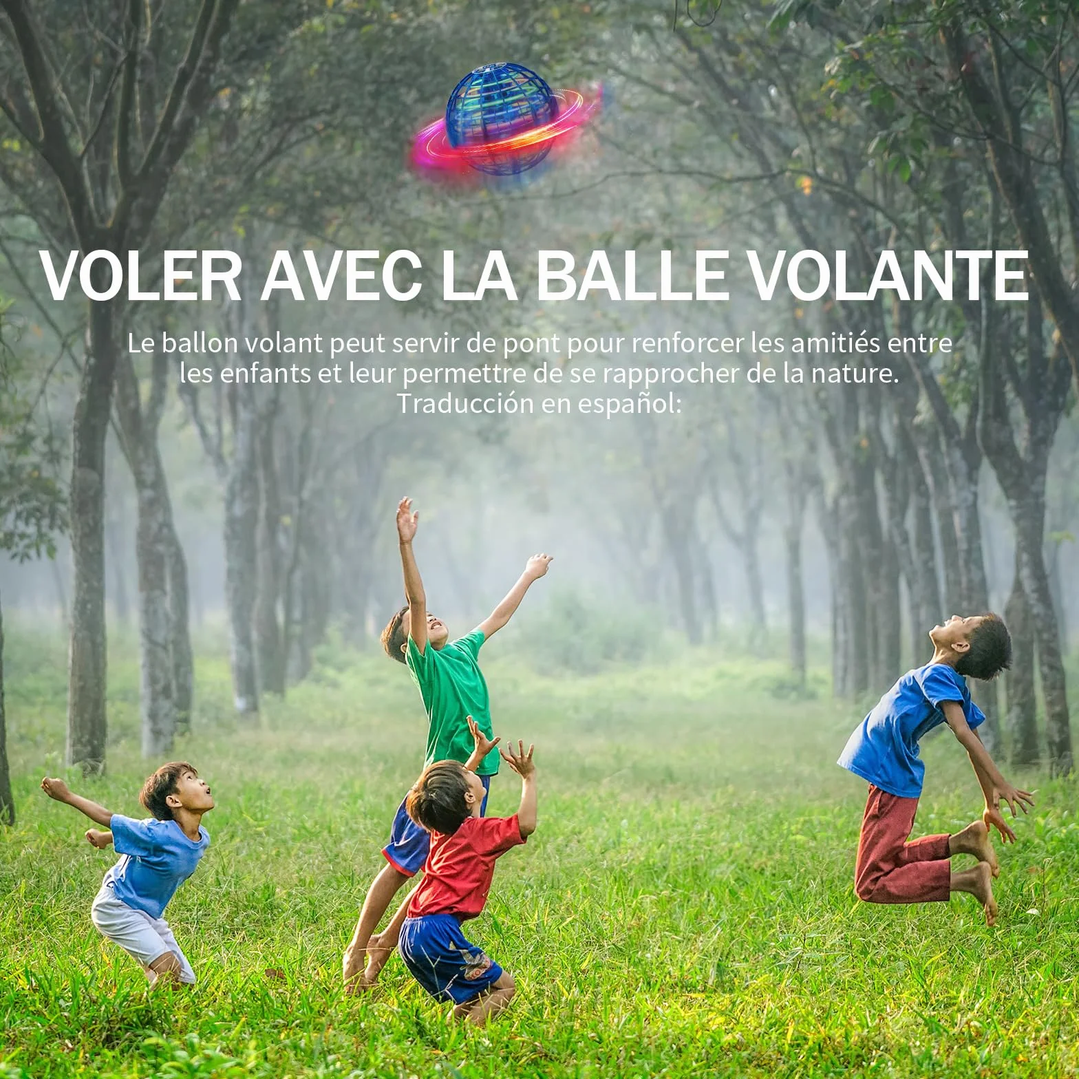 Boule Volante Flying Orb Ball UFO Jouet Extérieurs pour Enfant 6-12 Ans