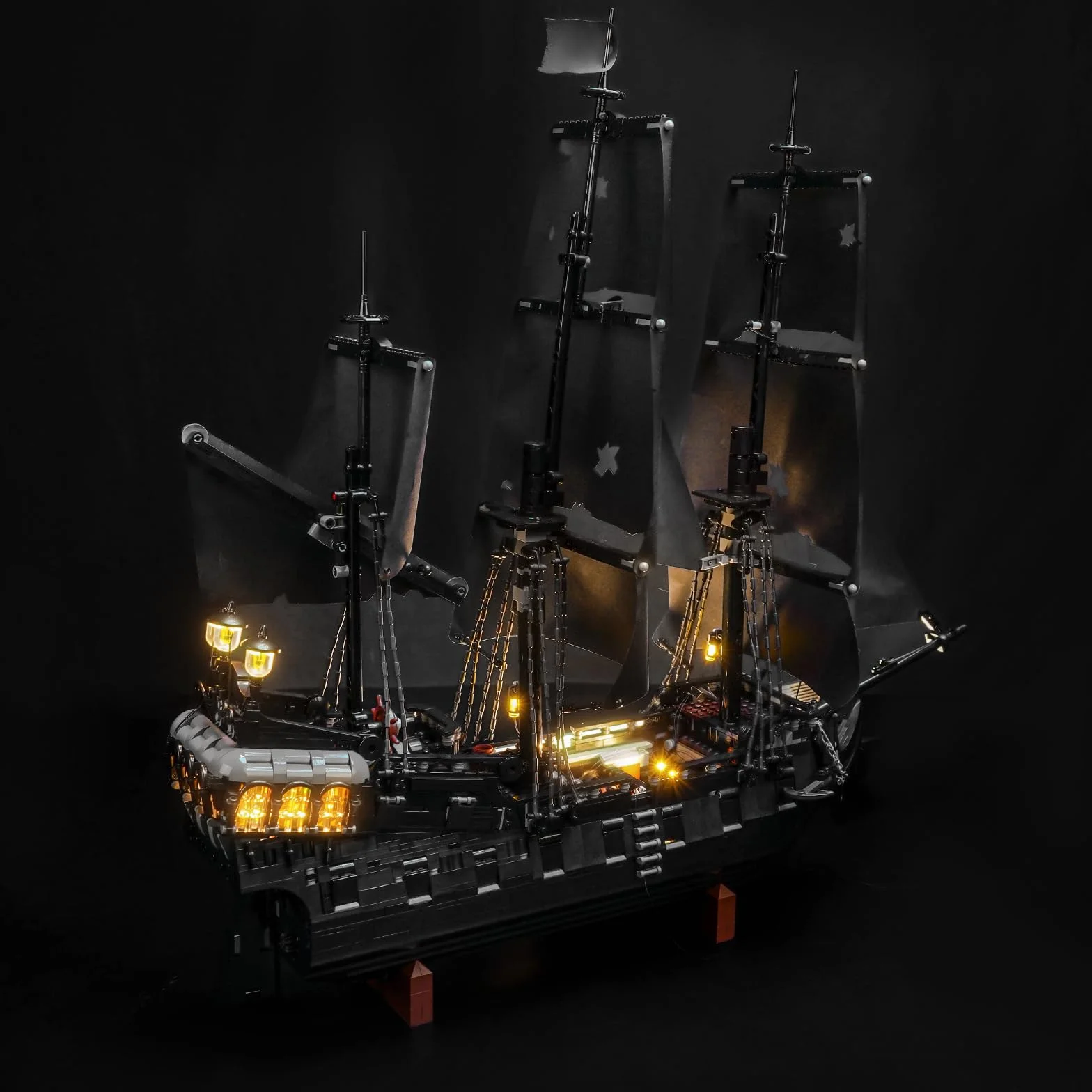 Jeu de lumières LED compatible Lego Captain Jack Sparrow Pirate Ship 10365, éclairage décoratif