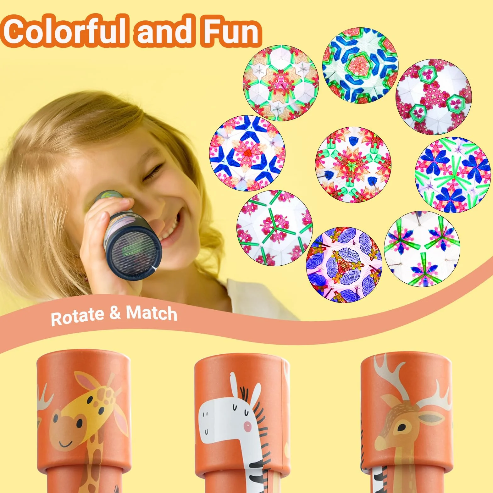 iKeelo 24PCS Kaléidoscopes pour Enfants Cadeau Éducatif Classique Rétro