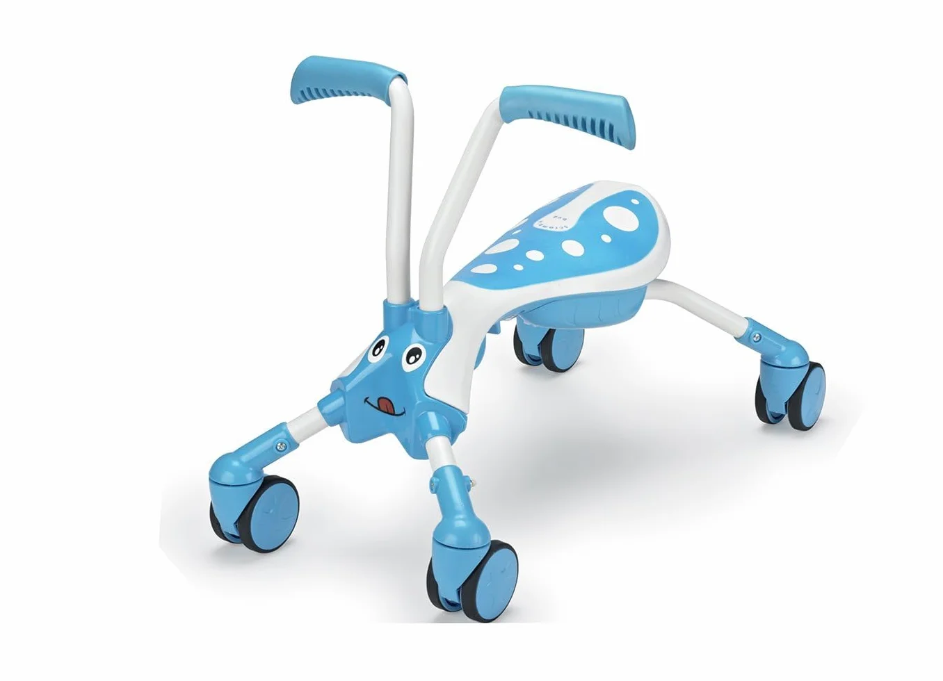 TP Toys Trotteur ScrambleBug Tide 4 Roues Pliable 360° Roues Silencieuses Anti-rayures Intérieur Extérieur 12 Mois Bleu Blanc