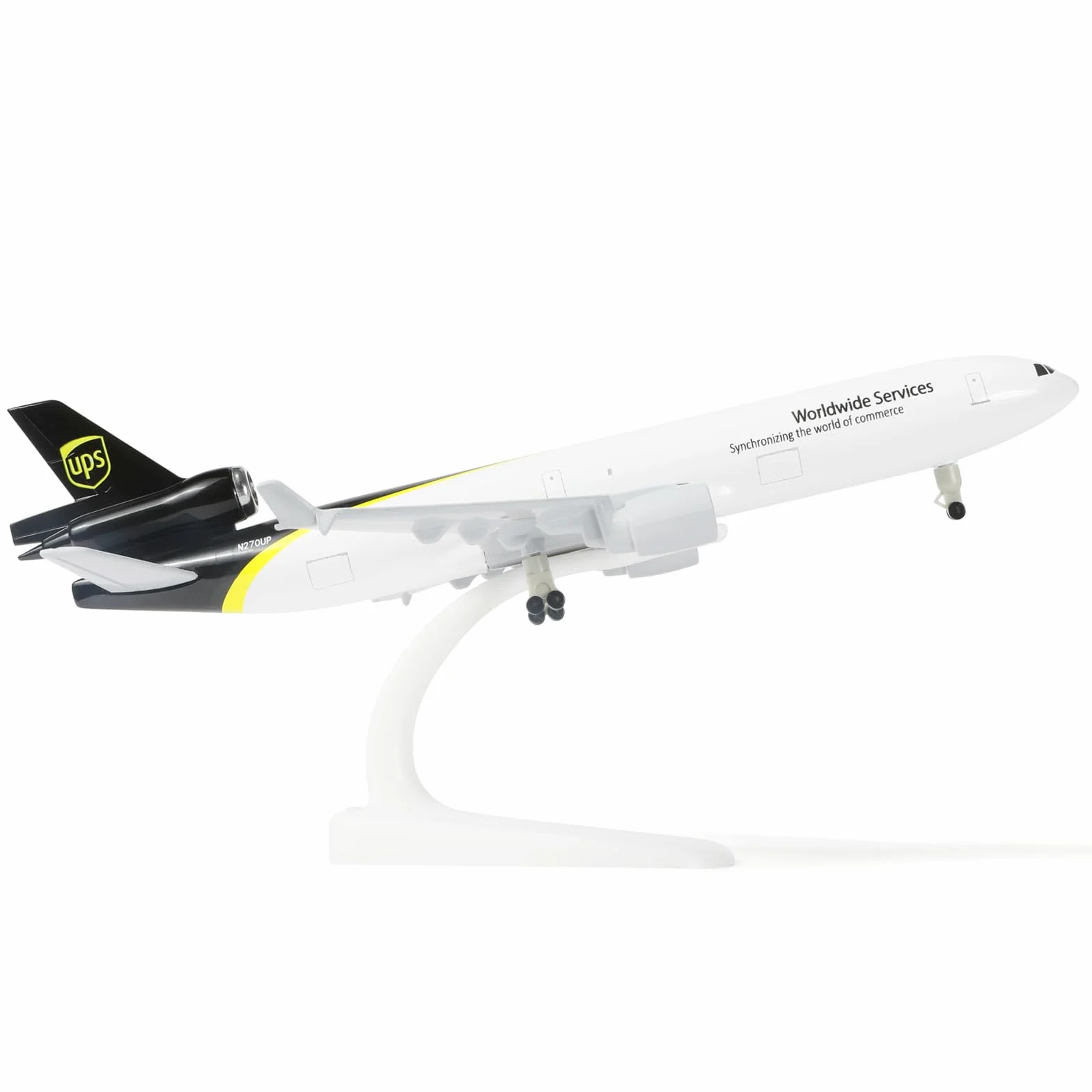Modèle d'avion en métal moulé MD-11 1/300 8.3 Pouces Alliage pour Adultes Cadeaux