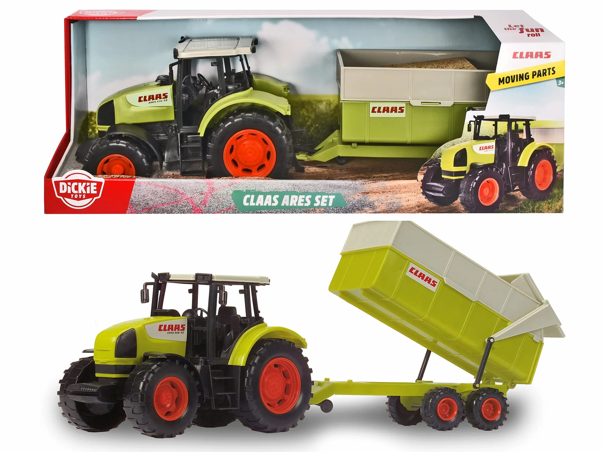 Smoby Dickie Tracteur CLAAS 57cm Benne Basculante Dès 3 Ans