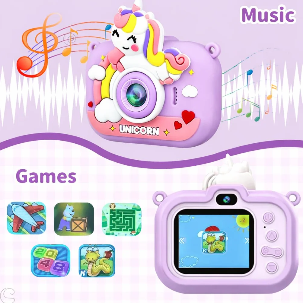 Appareil Photo Numérique Enfant 2.0 Pouces 1080P HD 32GB Carte