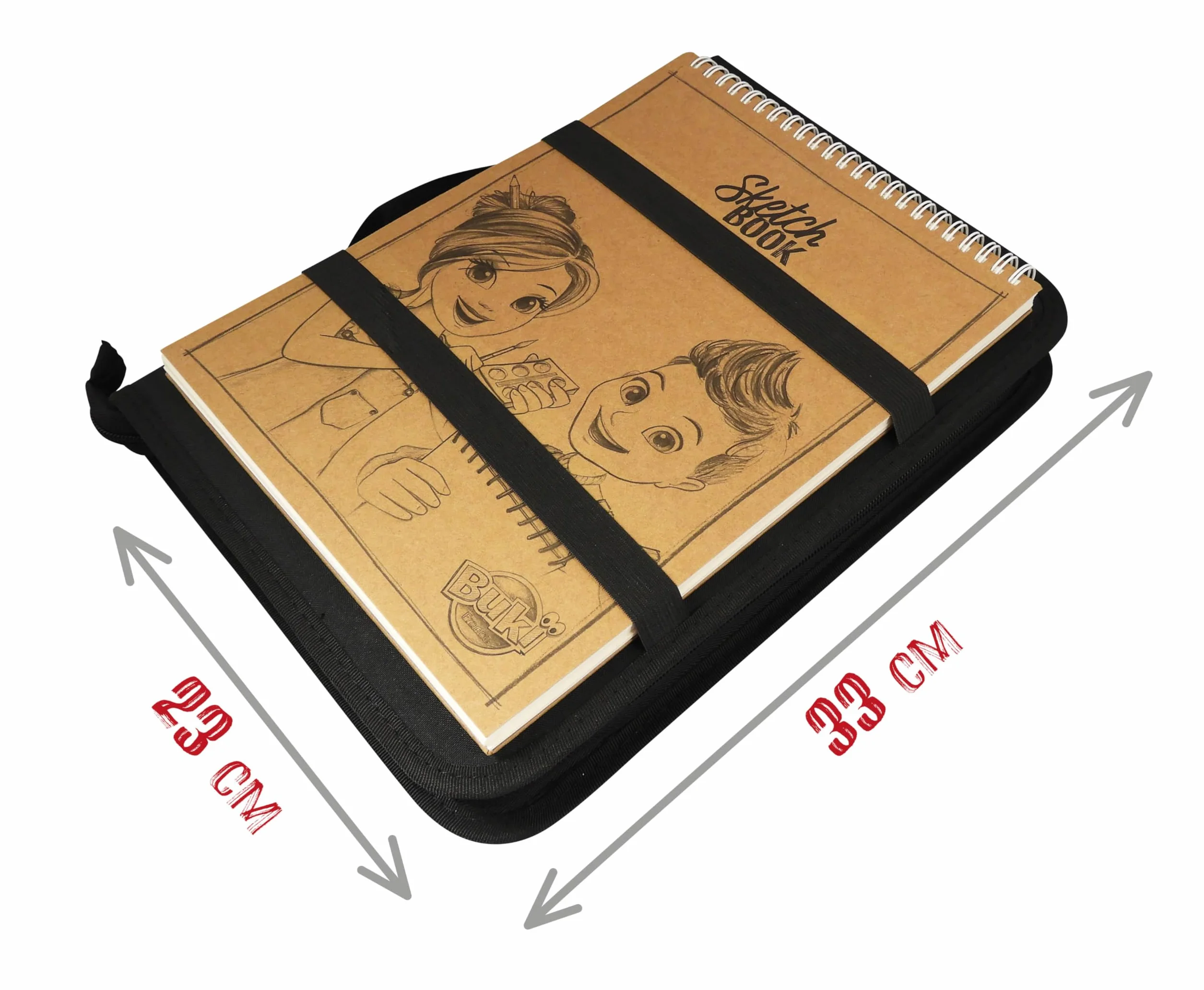 Buki Professional Studio Trousse à Dessin Noir 5436