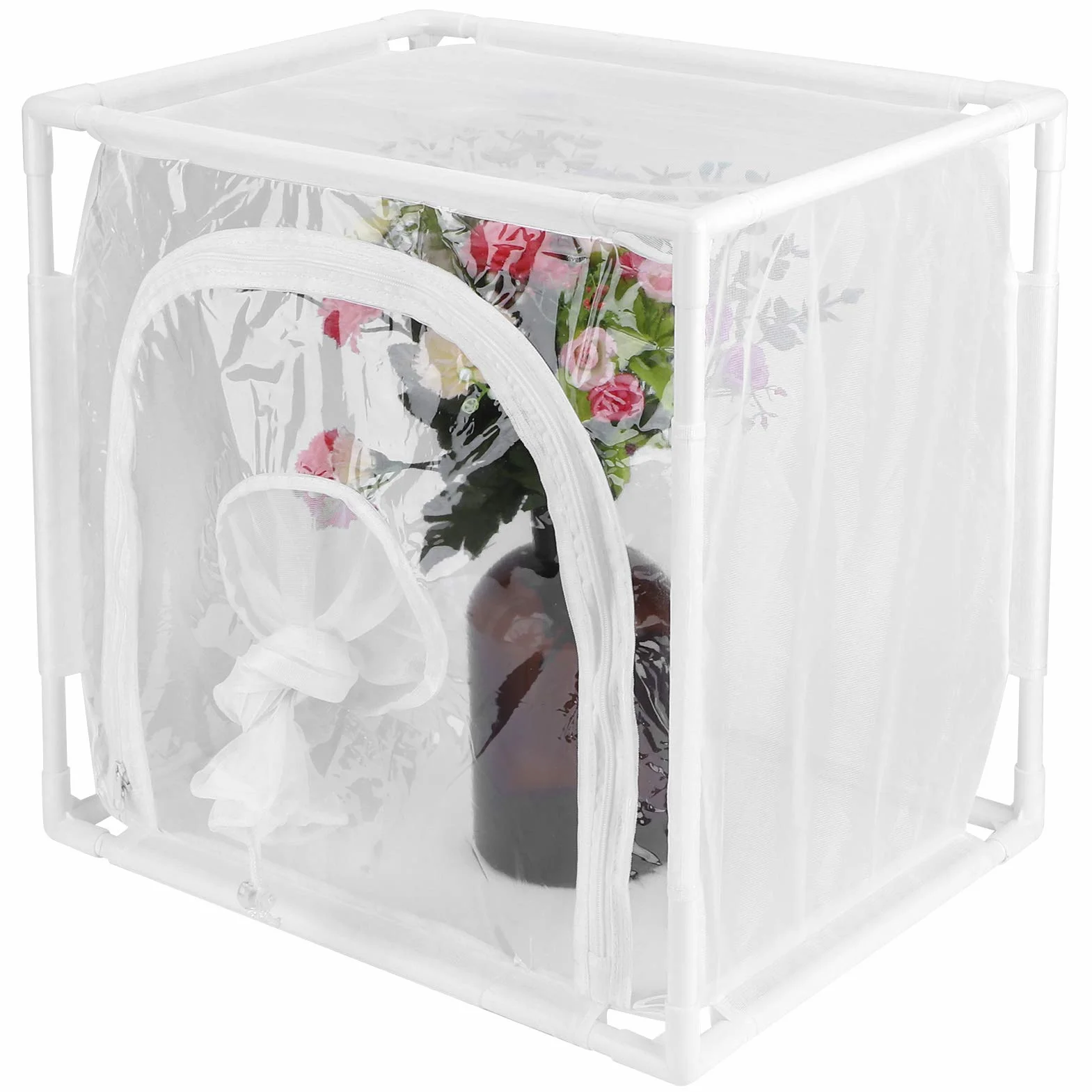 Cage à Insectes pour Papillons avec Maille Effet Serre, Enclos Ventilé Extérieur Terrarium Pop-up 40x30x40cm