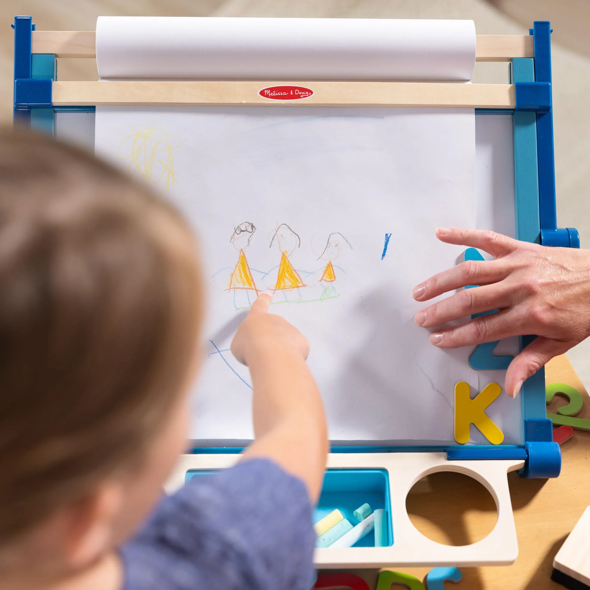 Melissa & Doug - Tableau Magnétique Effaçable - Jouet en Bois - Activité Manuelle Enfant - Loisir Créatif - Jouet D'Activité, De Développement, Apprentissage - Cadeau Enfant 3 Ans Et + -