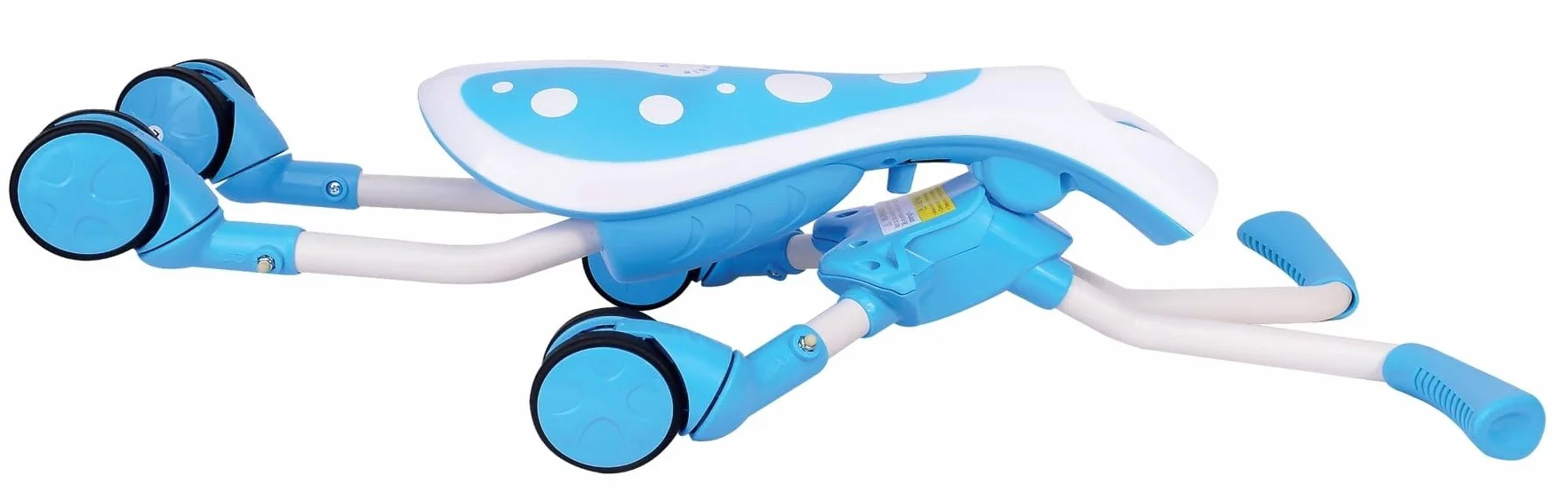 TP Toys Trotteur ScrambleBug Tide 4 Roues Pliable 360° Roues Silencieuses Anti-rayures Intérieur Extérieur 12 Mois Bleu Blanc