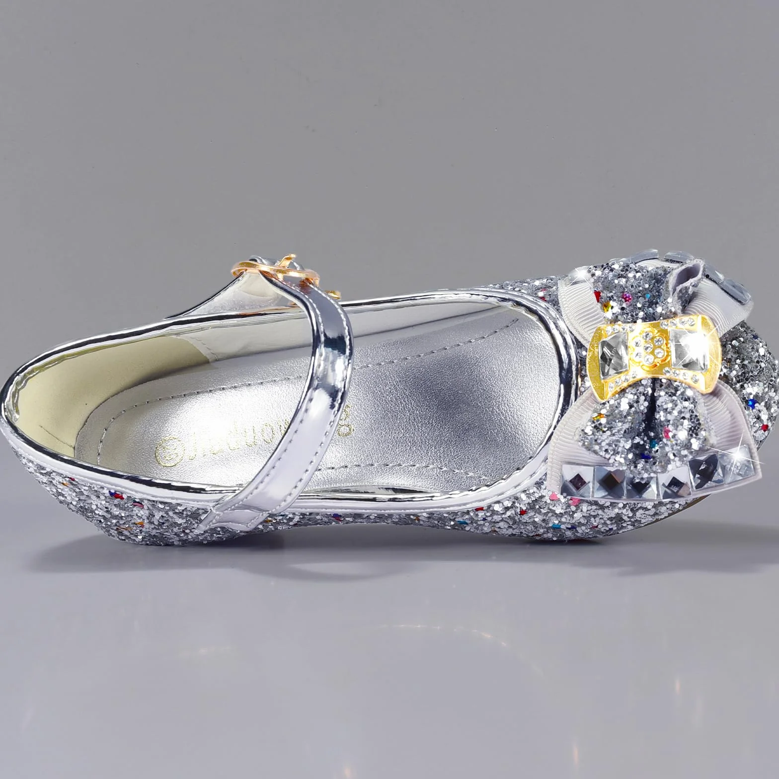 Chaussures de Princesse à Talon pour Filles avec Paillettes Reine Déguisement Scintillantes Fêtes Anniversaires