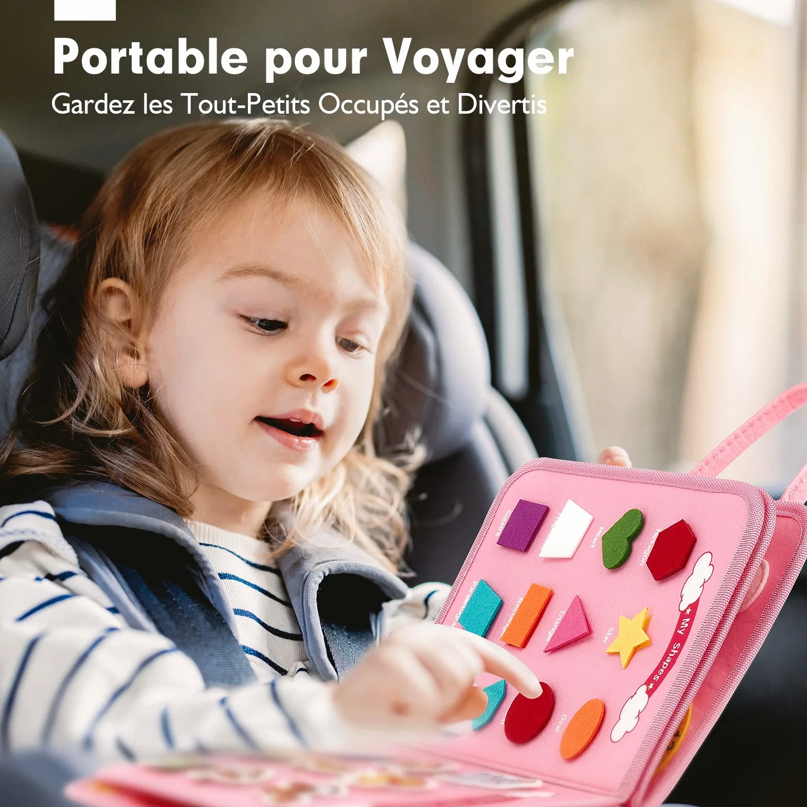 hahaland Busy Board Jouet Montessori 7 en 1 Licorne Jouet Éducatif 5 Couches Planche