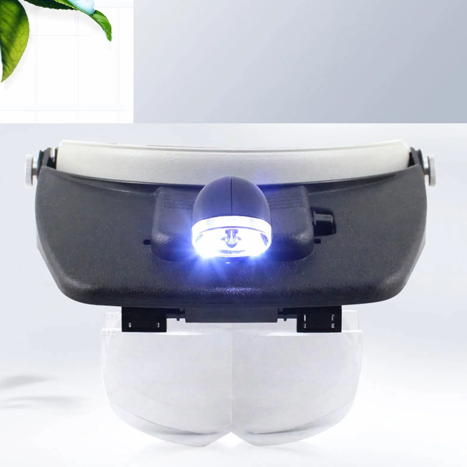 Loupes de tête LED 1.2X 1.8X 2.5X 3.5X, Lunettes loupe avec lumière
