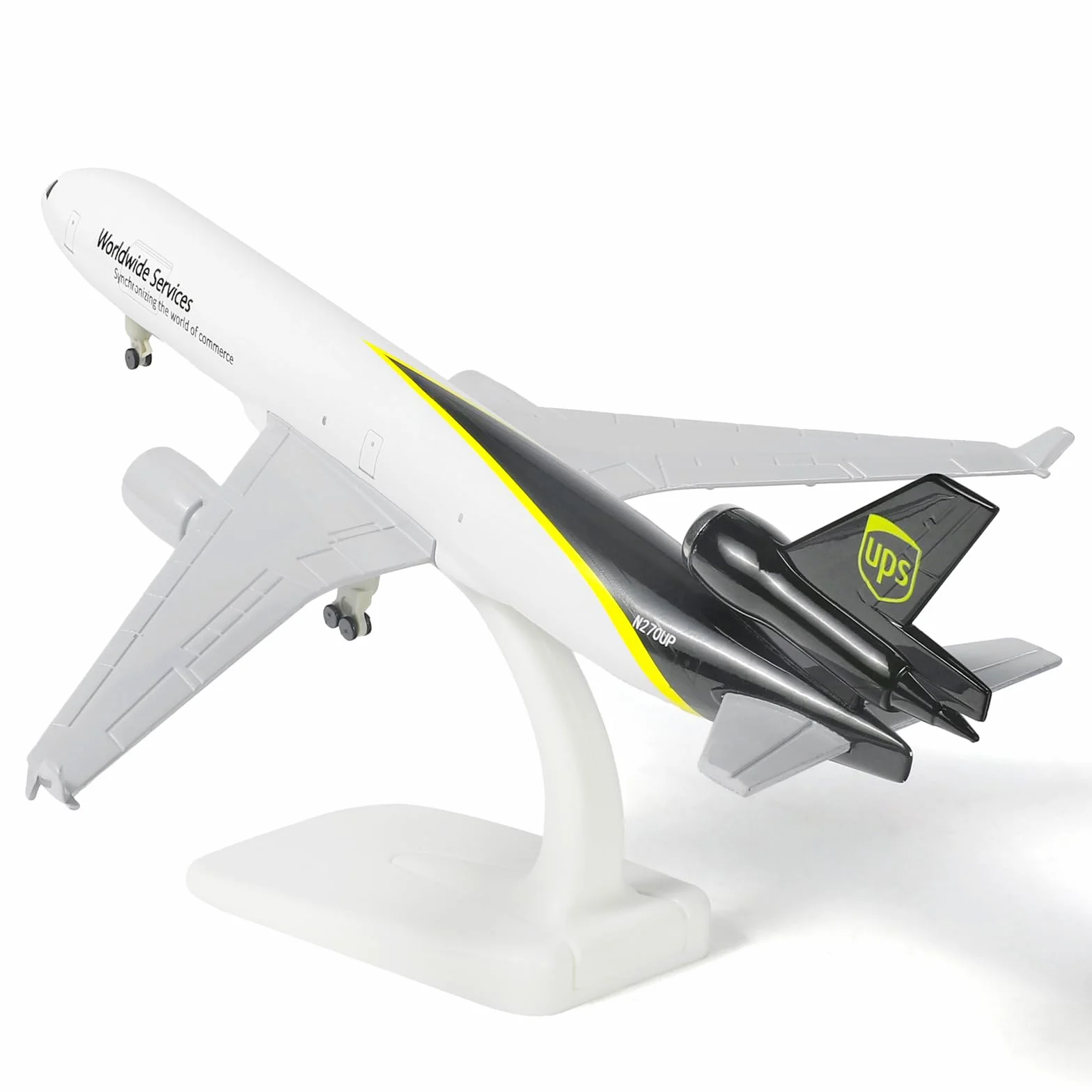 Modèle d'avion en métal moulé MD-11 1/300 8.3 Pouces Alliage pour Adultes Cadeaux