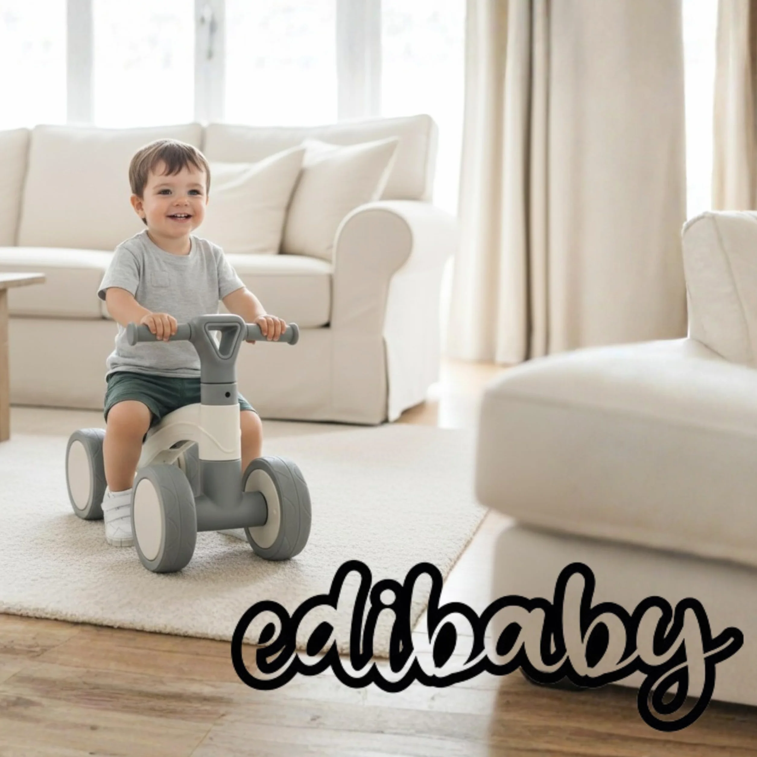 Edibaby Draisienne Bébé 1 an Vélo sans Pédales D'équilibre Enfant 10-24 Mois