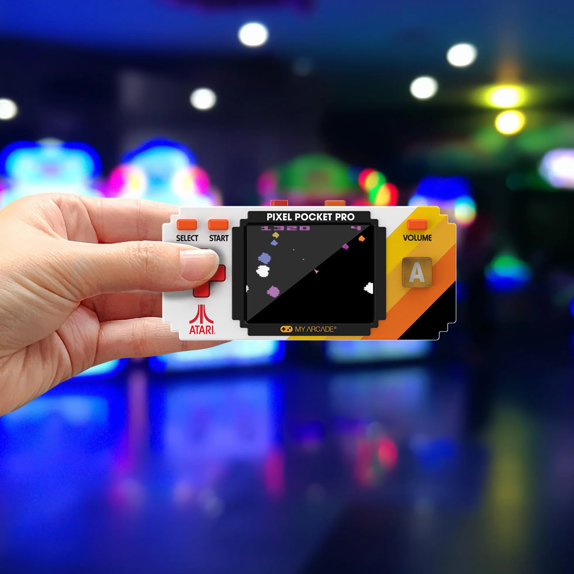 Atari Pixel Player: Officially Licensed Portable Arcade Keychain Video Game