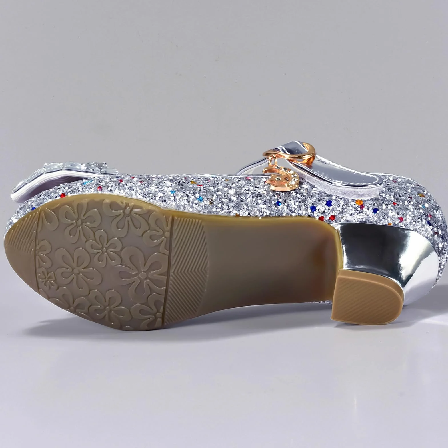 Chaussures de Princesse à Talon pour Filles avec Paillettes Reine Déguisement Scintillantes Fêtes Anniversaires