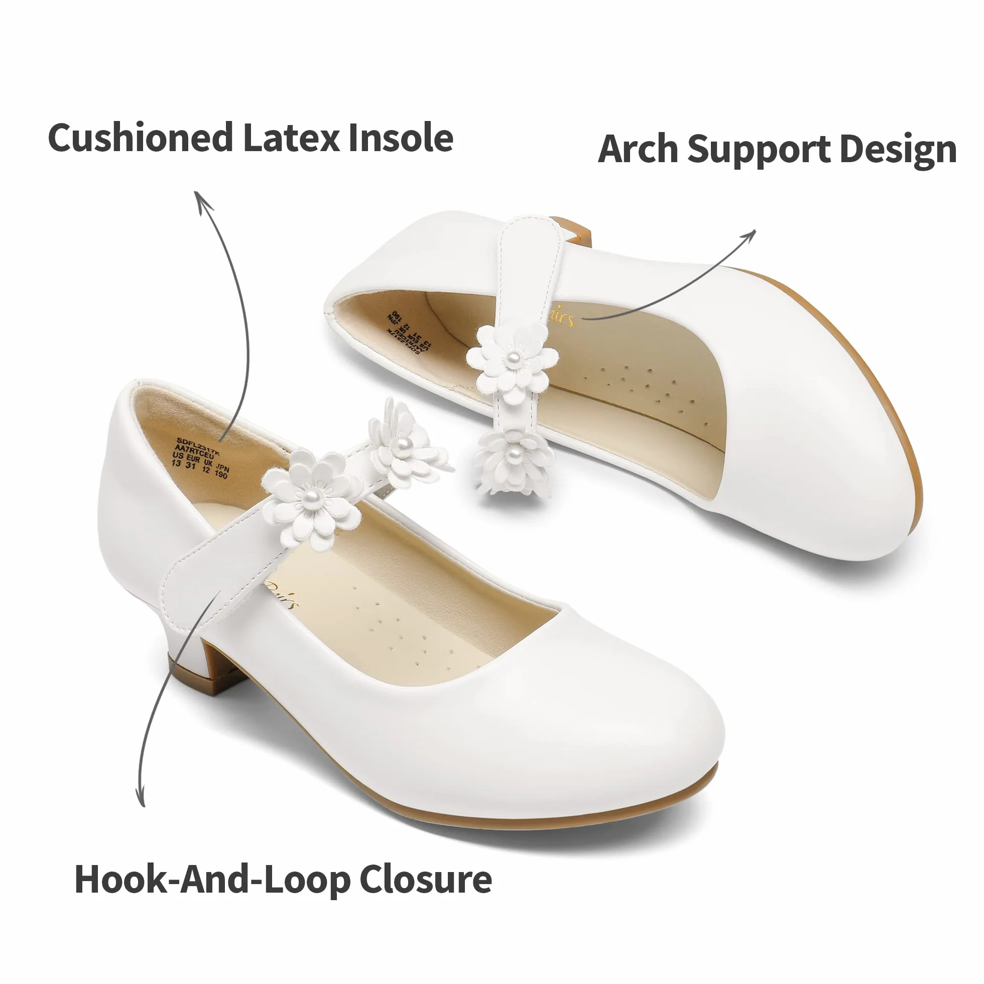 DREAM PAIRS Chaussures Princesse Fille Paillettes Talon Bloc Confortable Escarpins Enfant Déguisement Cosplay Mariage
