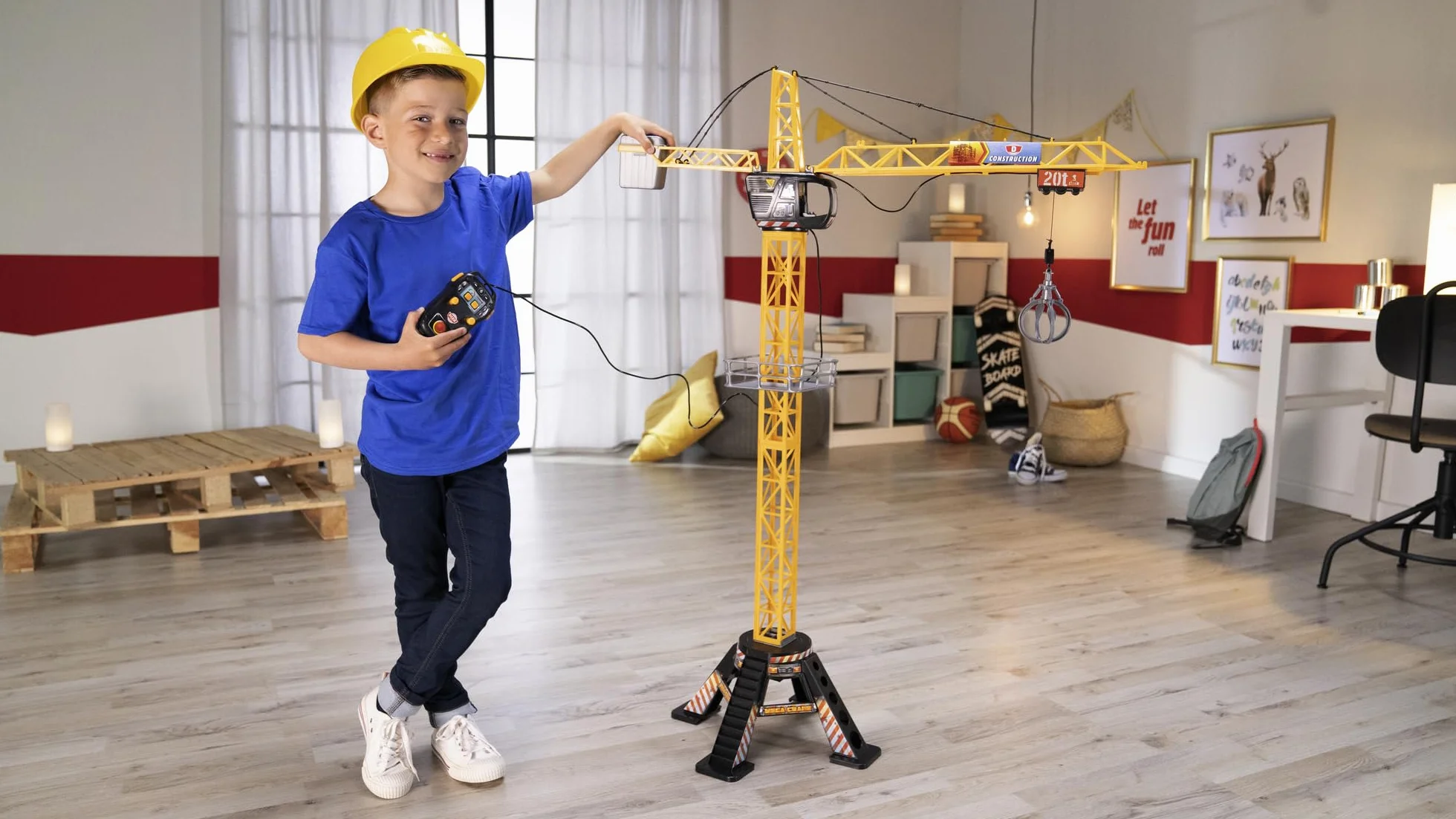 Dickie Mega Crane électrique avec télécommande pour Enfants 120 cm