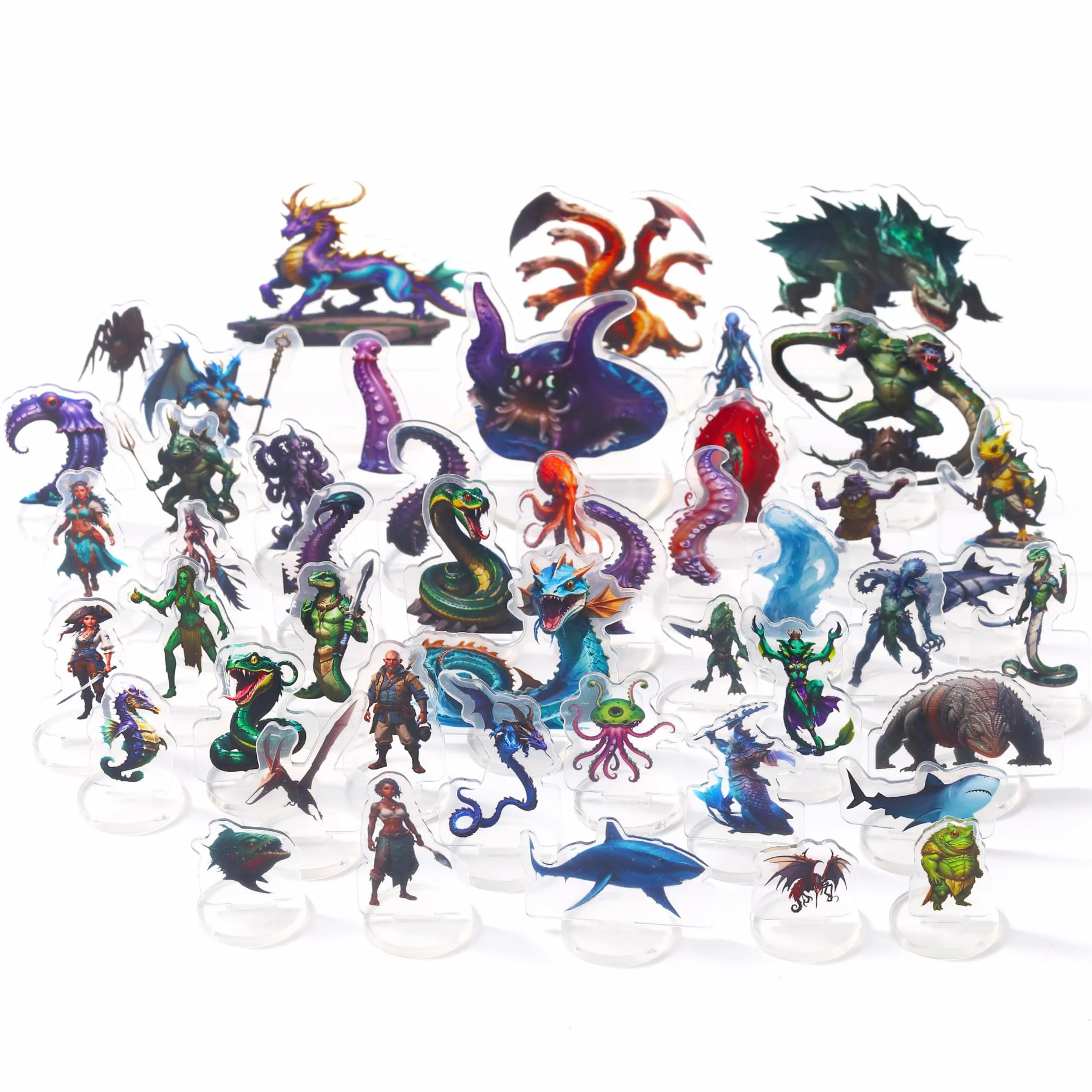 Dungeons & Dragons Starter Set Mini Figurines Acryliques Coastal Swamp Underwater TTRPG DM