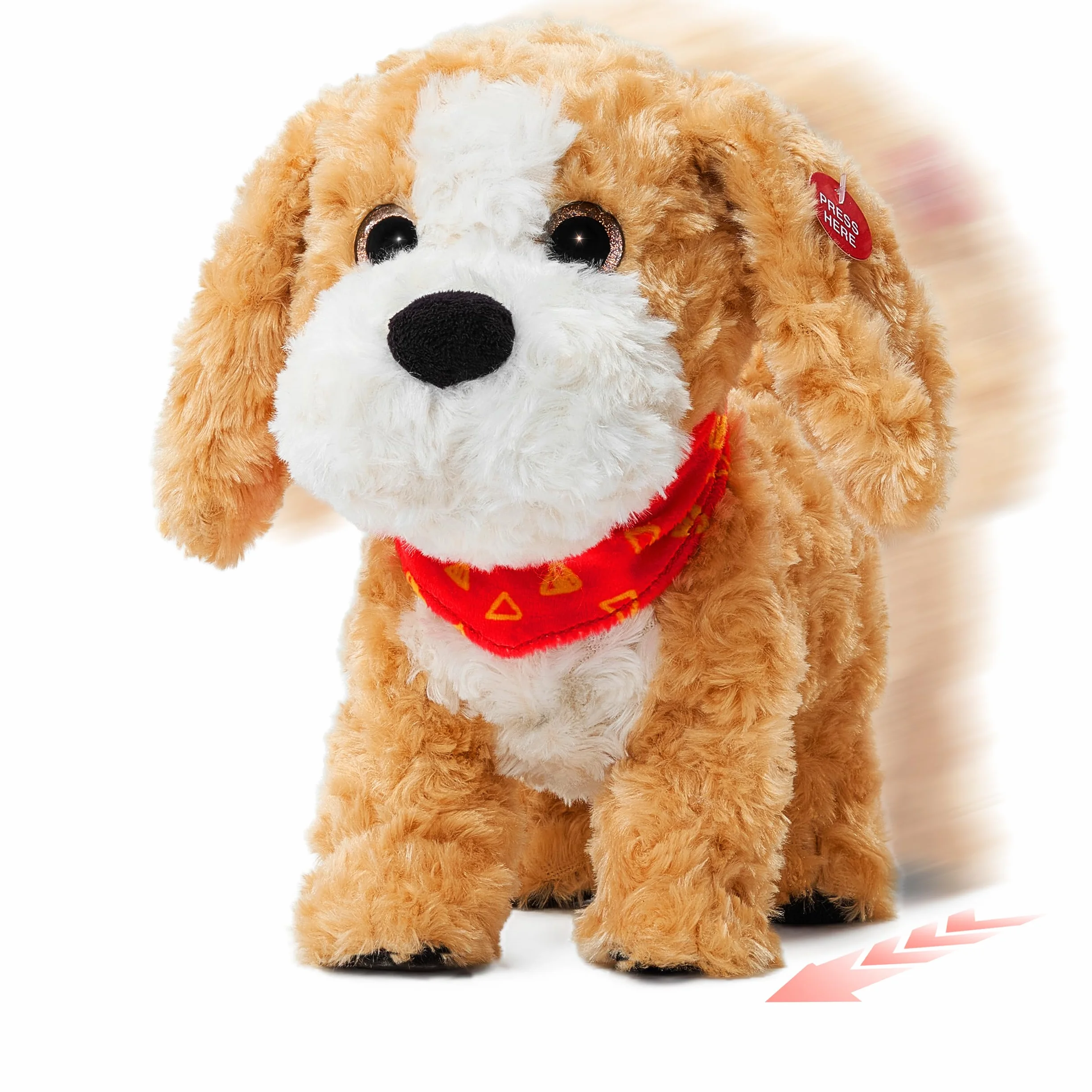 JoyCat Chien Jouet Interactif qui Marche et Aboie, Peluche Éducative pour Enfants 3-6 Ans