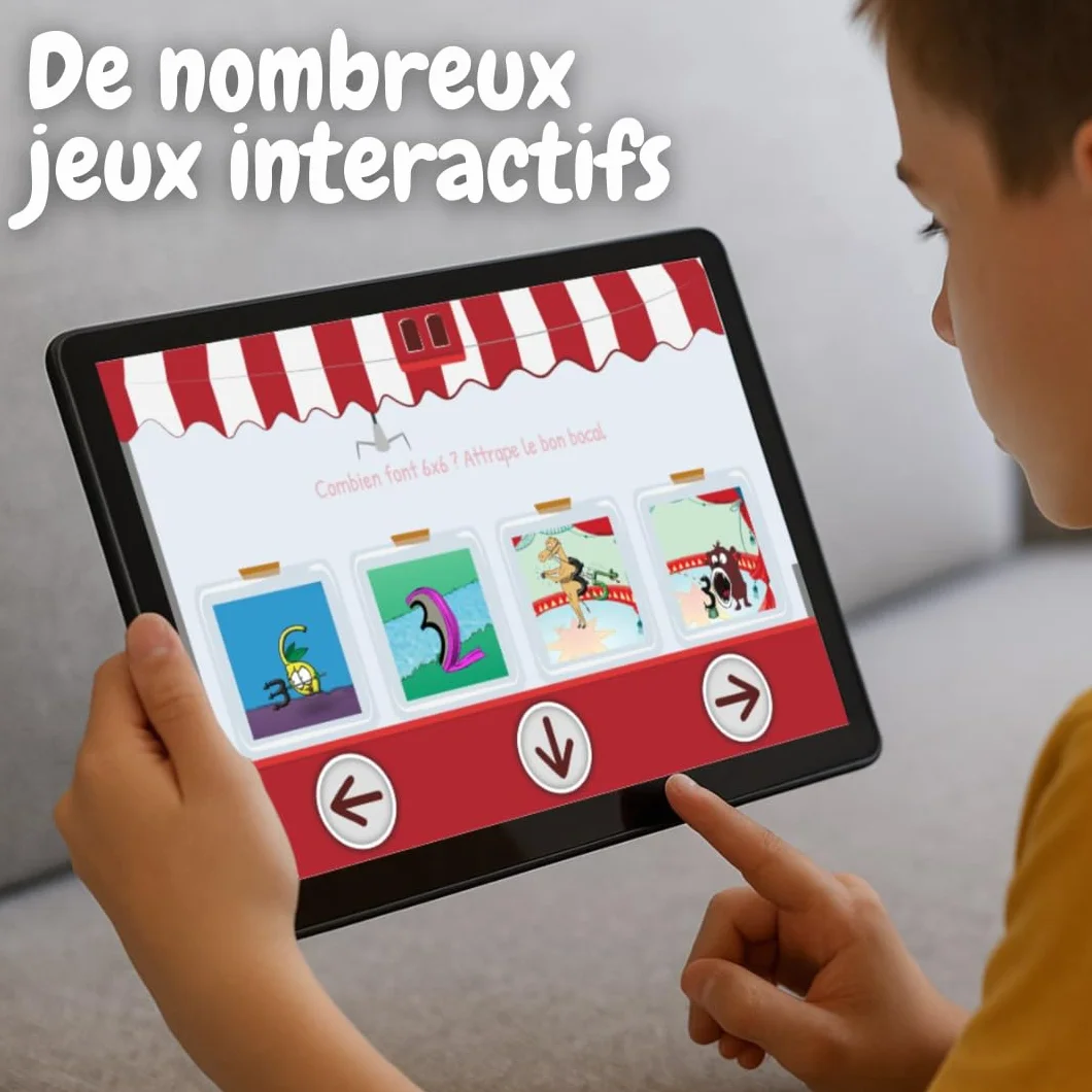 Coffret Tables de Multiplication CE1 CM2 - Livret Dessins Animés Jeu de Cartes Apprendre Tables de Multiplication en Moins de 15 Jours