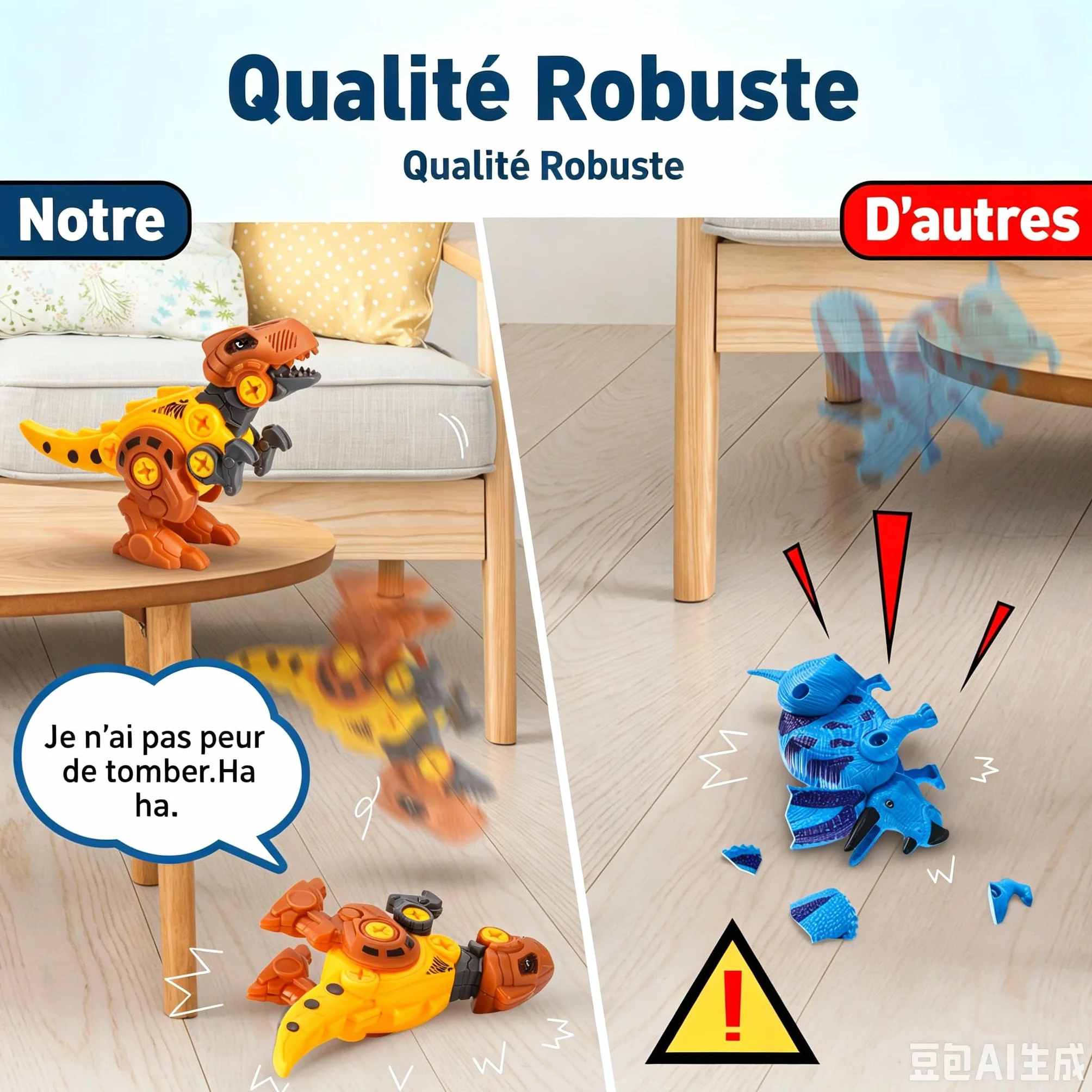 Toyzey Dinosaure Jouet Enfant 3-9 Ans Perceuse Télécommandé Cadeau Garçon