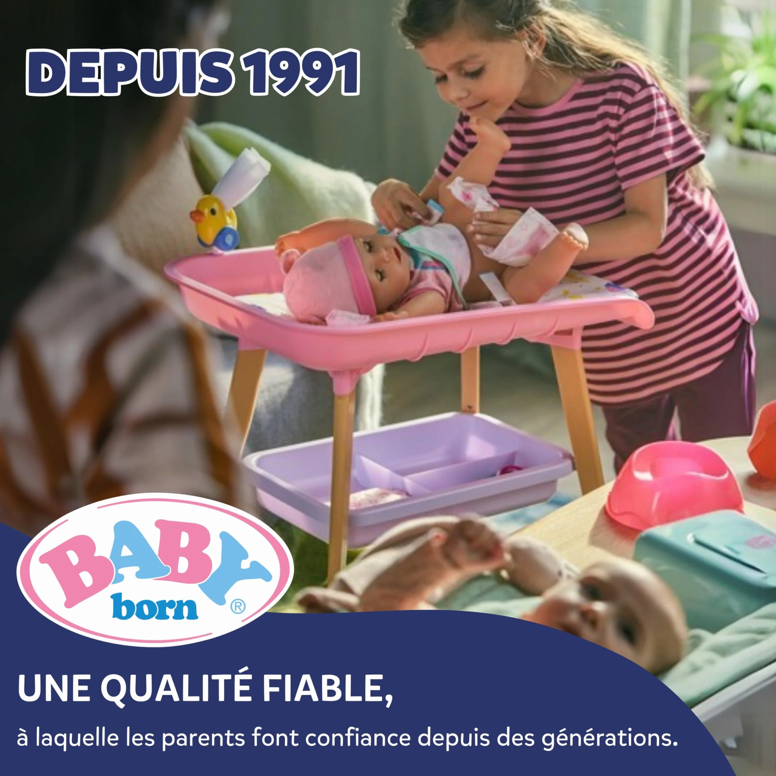 BABY born Tête de Coiffure Créative pour Enfants 3 Ans - Poupée Maquillage Cheveux Roses avec Marqueurs & Accessoires