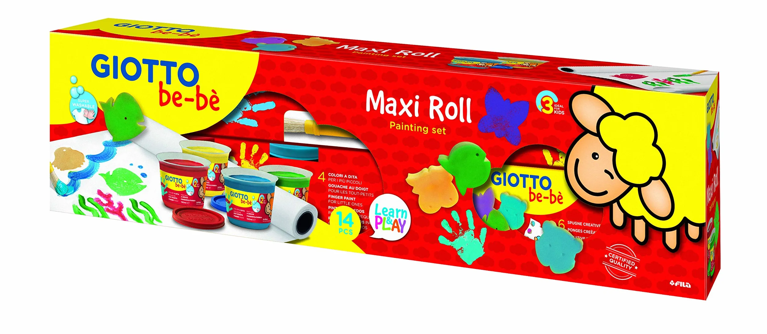 GIOTTO be-bè Maxi Roll Set gouache aux doigts