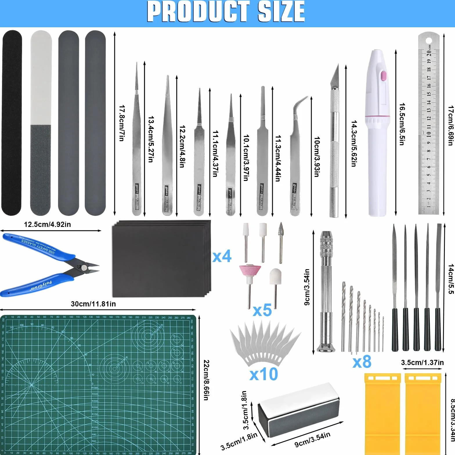 Gundam Outils de Modelisme Kit 53 Pièces Ensemble Construction Loisirs Réparation