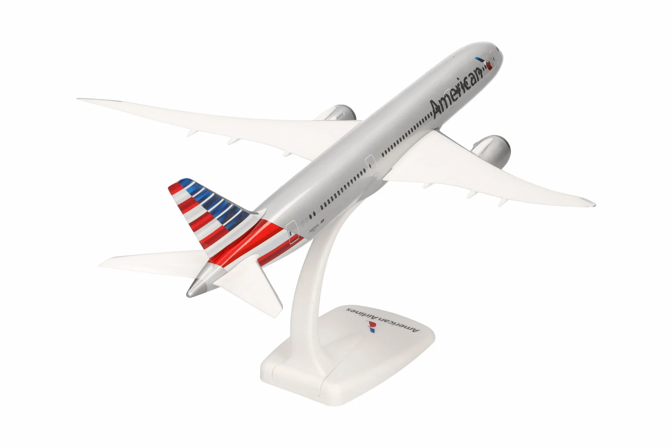 Herpa Snap-Fit Avion American Airlines Boeing 787-9 Dreamliner, Miniature Échelle 1:200, Collection avec Socle