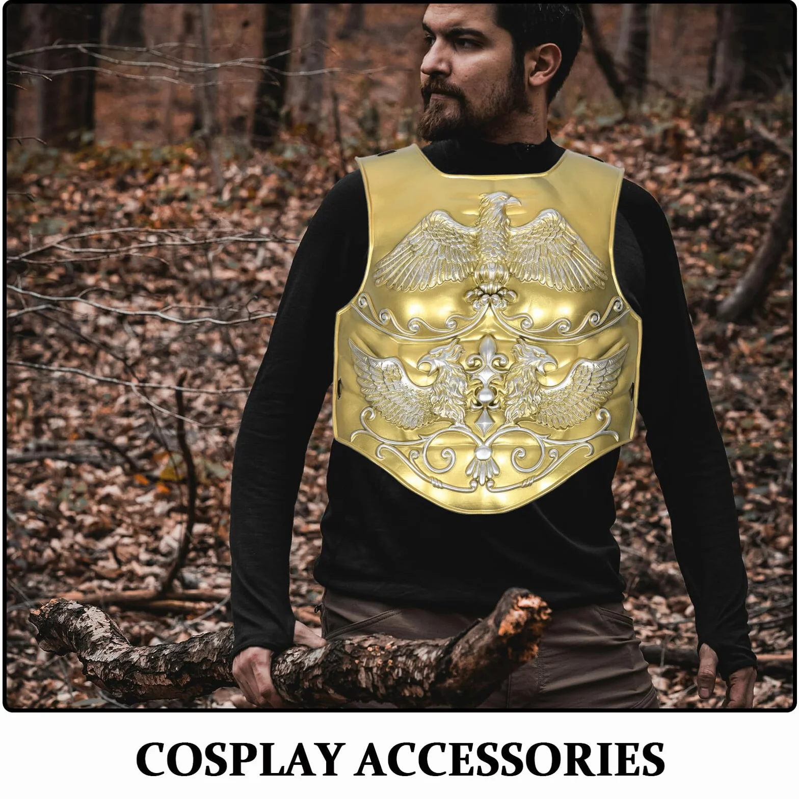 Armure de Chevalier Vintage en Plastique Or Costume pour Jeu de Rôle