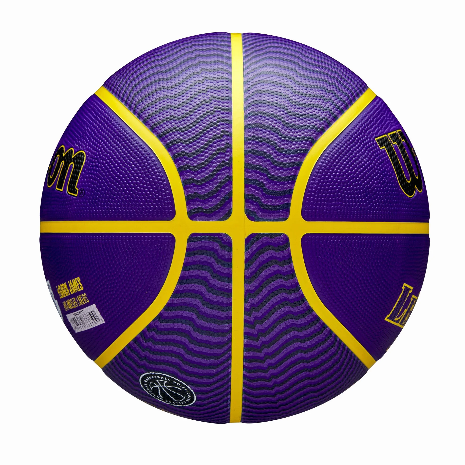 WILSON NBA Player Icon Ballon de Basket d'Extérieur Lebron James Taille 7 Violet/Jaune