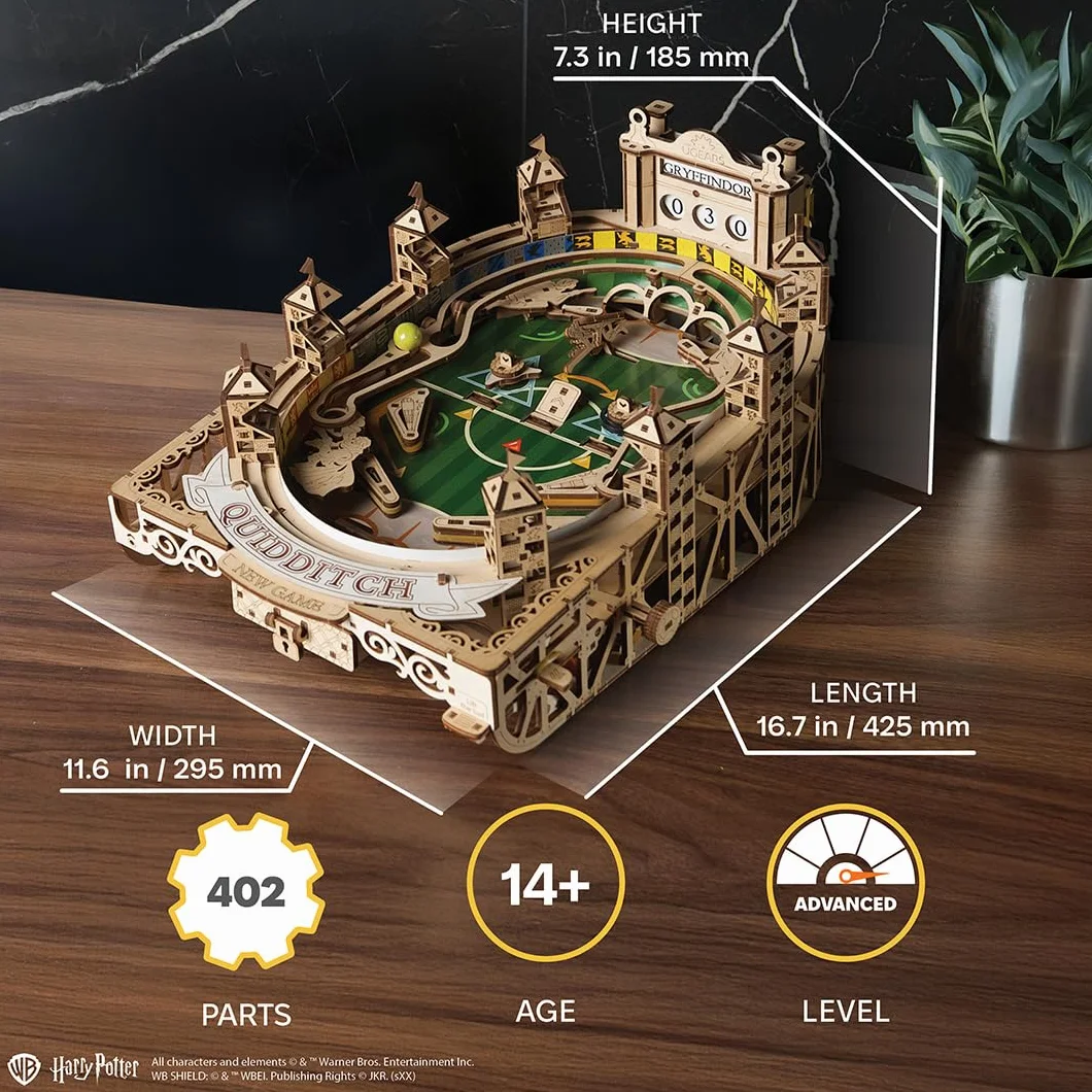 UGEARS 3D Puzzle Harry Potter Quidditch Flipper Adulte - Maquette en Bois A Construire 3D Puzzle Adultes, Loisirs Créatifs Adultes Maquette Adulte DIY Casse Tête Maquettes Et Modélisme Construction