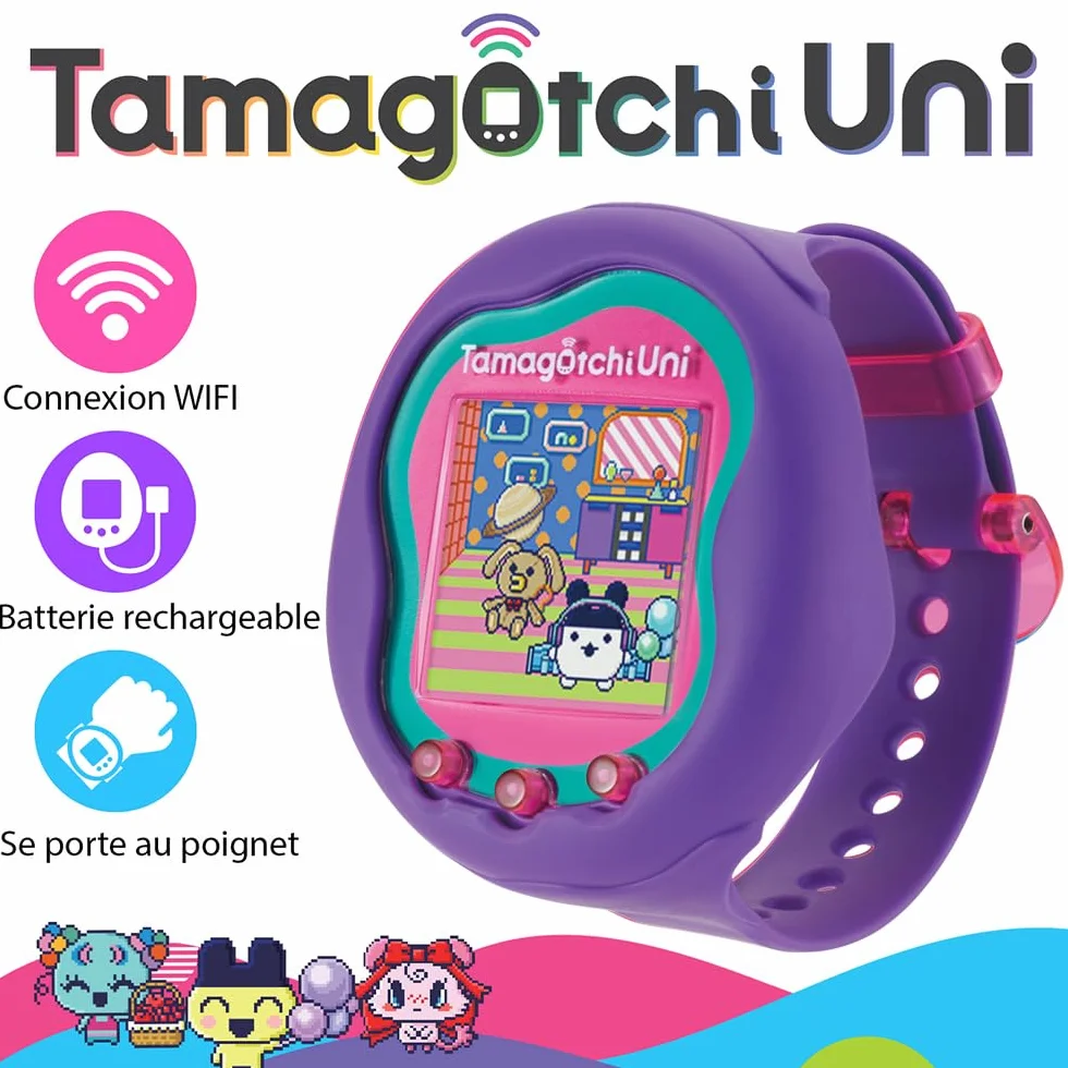 Bandai Tamagotchi Uni Connecté Bracelet Montre Violet Animal Compagnie Virtuel