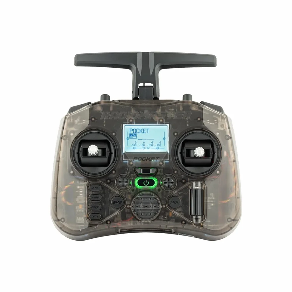 RadioMaster EdgeTX Télécommande Portable de Poche avec éclairage LED intégré Mode 2 (Anthracite, ELRS)