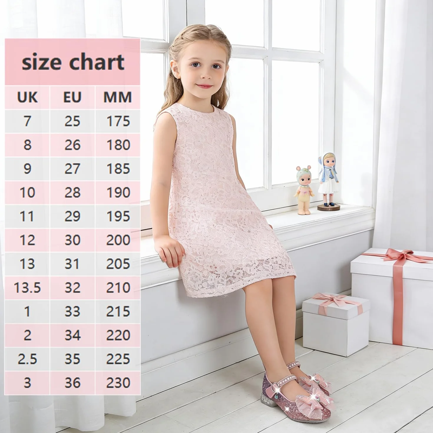 Chaussures de Danse Mary Jane Paillettes Fille Enfant Princesse Talon
