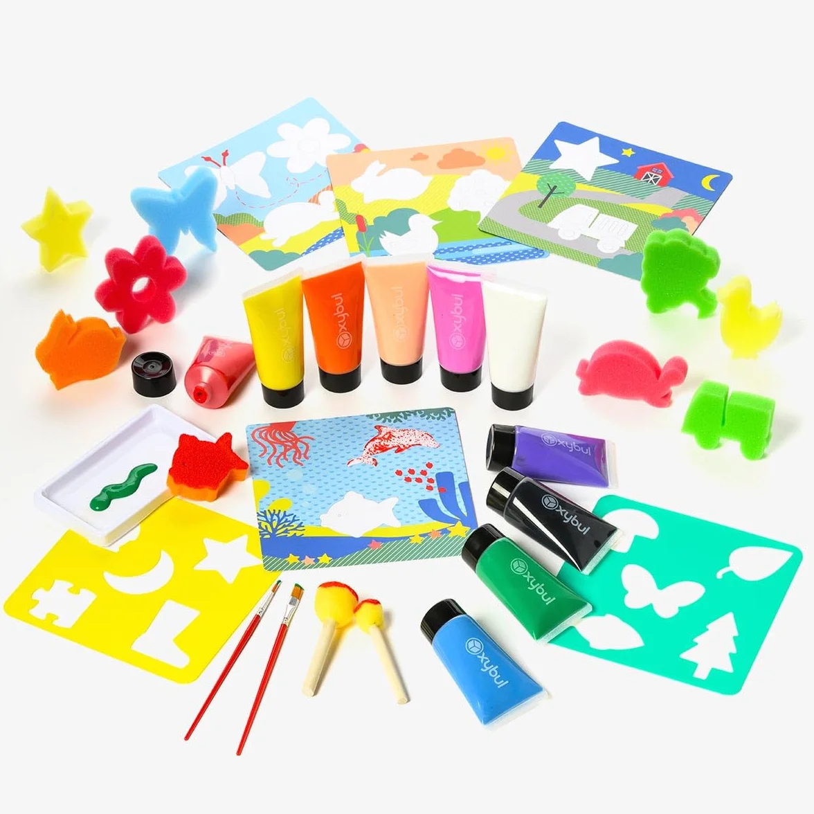 Coffret gouaches aux doigts 3 et plus oxybul