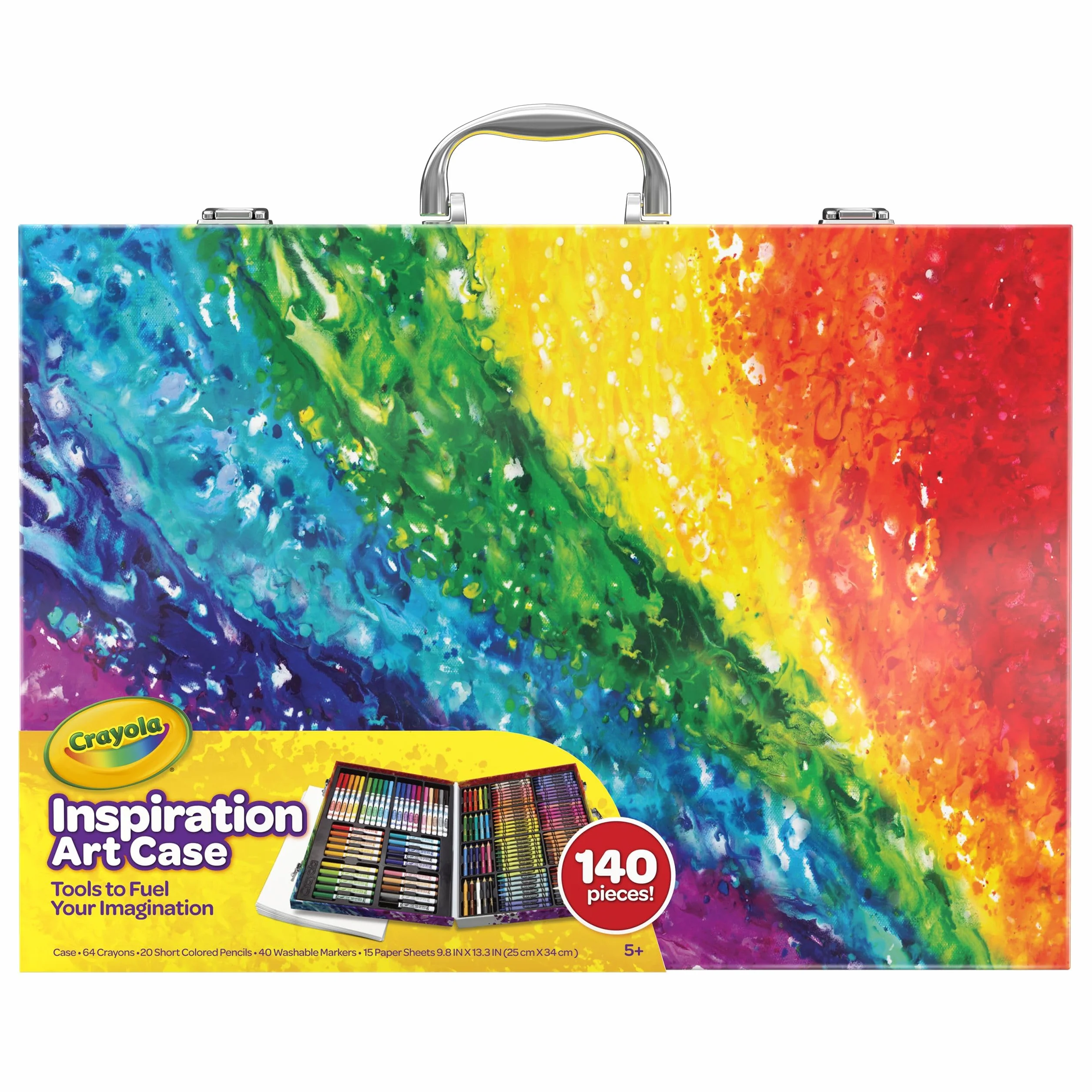 CRAYOLA Coffret de Coloriage 140 Crayons 15 Feuilles Blanches 5 Ans 04-2532