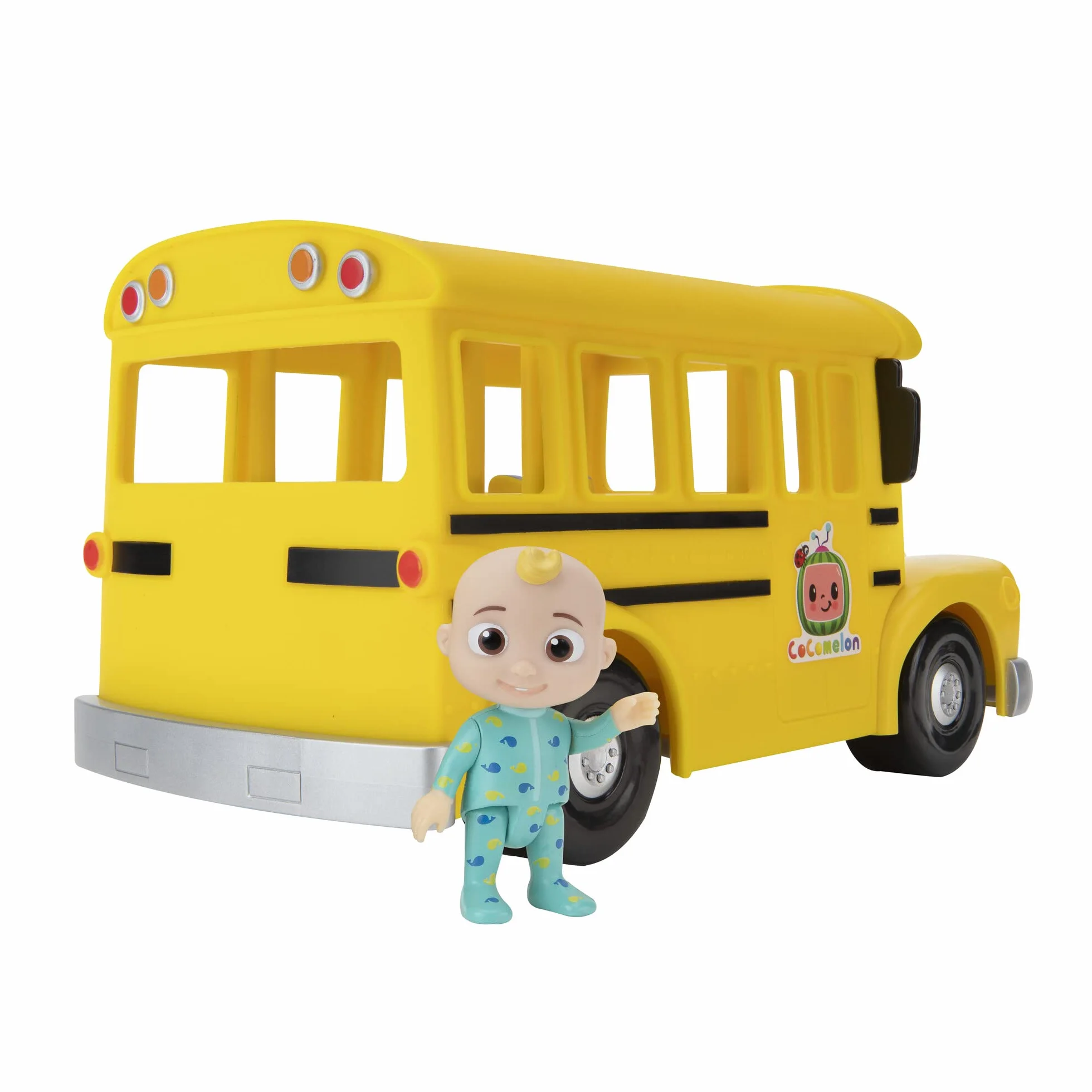 CoComelon CMW0137 Bus de Mitsing avec Musique et JJ, Version Allemande, pour Enfants dès 2 Ans, Jaune