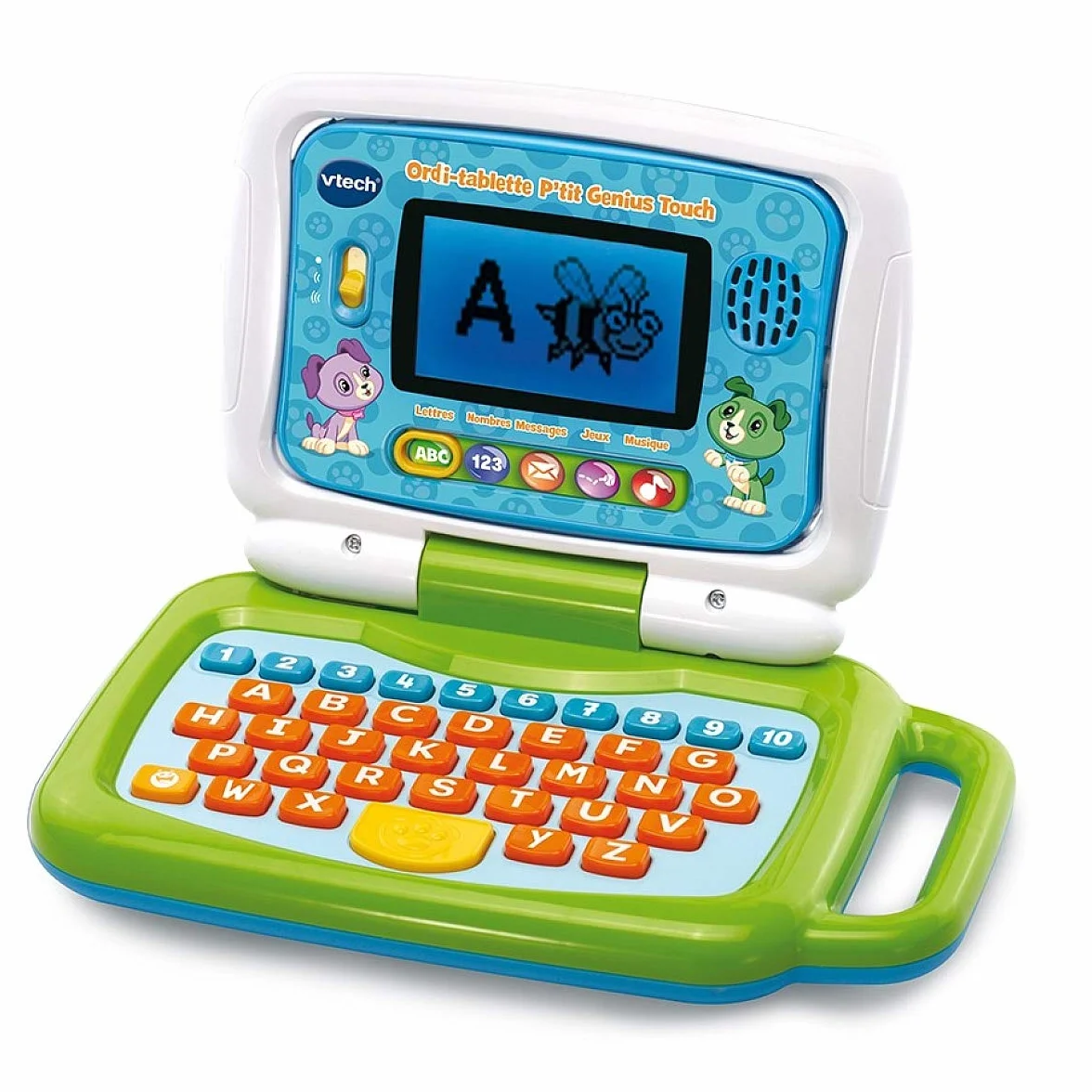VTech Ordi-Tablette P'tit Genius Touch Vert Ordinateur Enfant Tablette Éducative 2/6 Ans