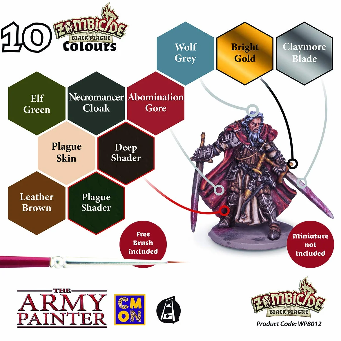 The Army Painter Zombicide Black Plague Paint Set Noir