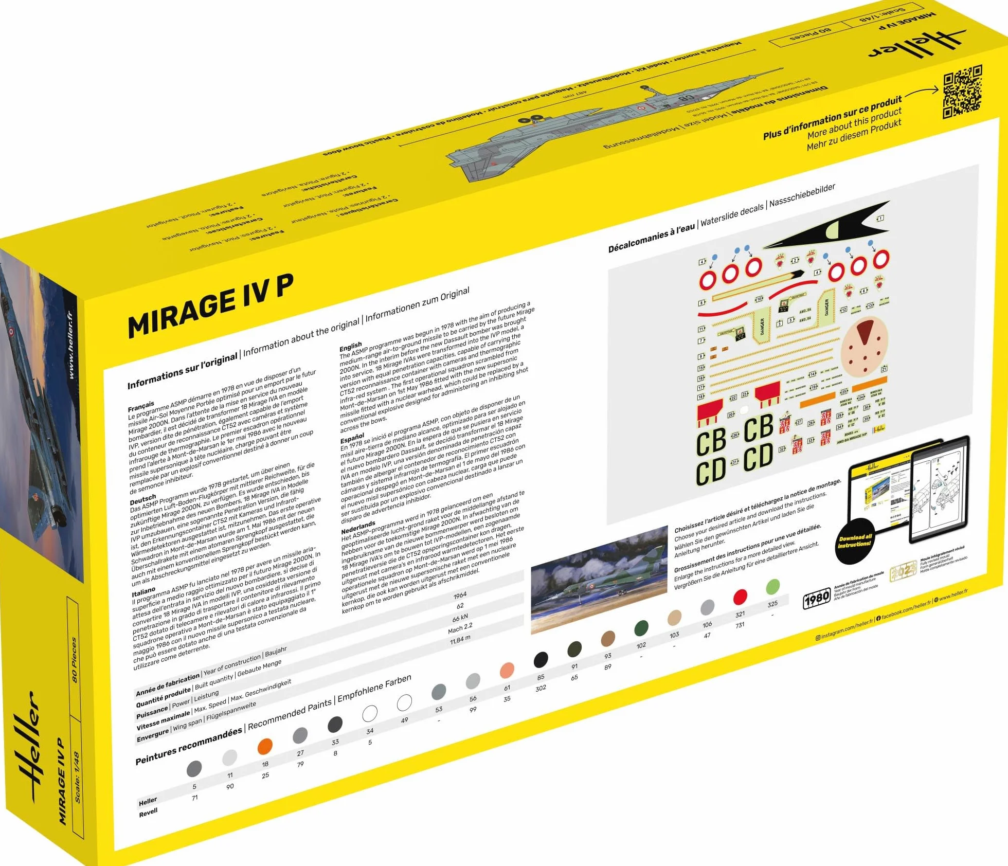 Heller Mirage IV P Construction Et Maquettes Échelle 1/48