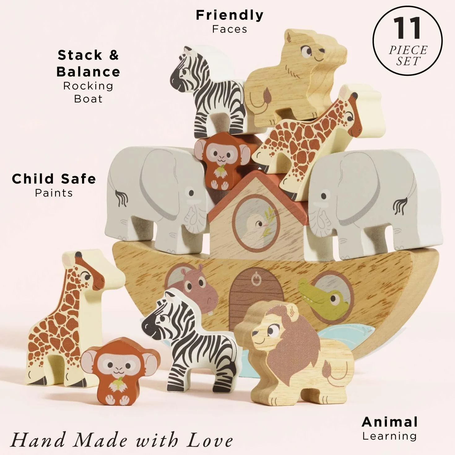 Le Toy Van Petilou Balancierspiel Arche Noah Lernspiel aus FSC-zertifiziertem Naturholz