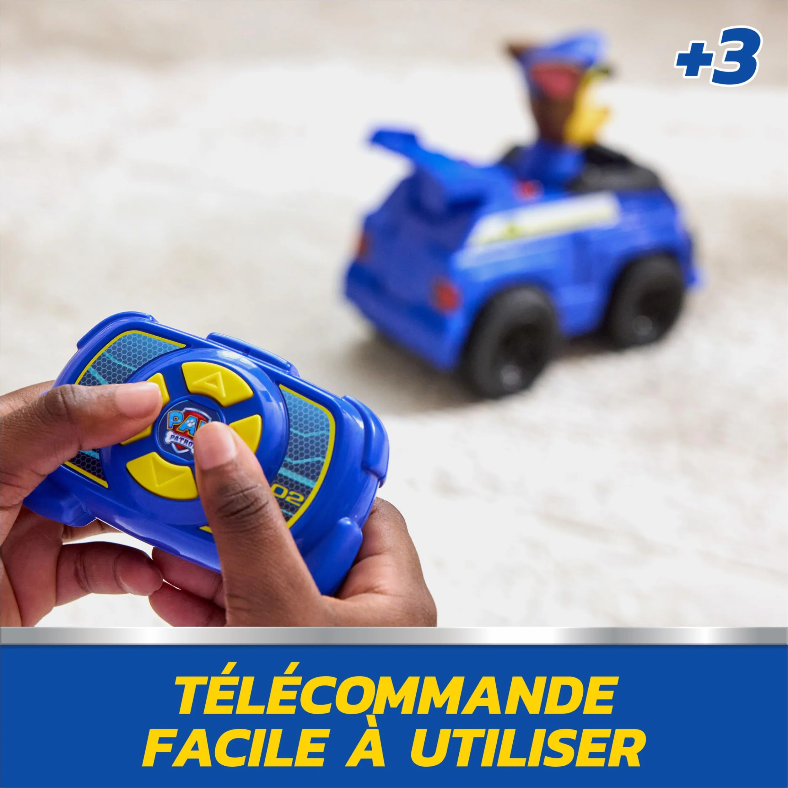 Paw Patrol Pat Patrouille Véhicule RC Interactif Chase Voiture Télécommandée Effets Lumineux Figurine Jouet Enfant 3 Ans+
