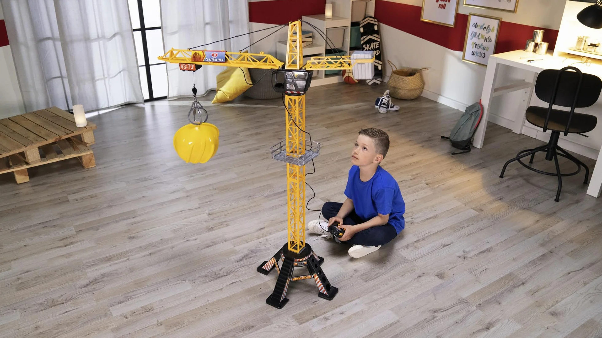 Dickie Mega Crane électrique avec télécommande pour Enfants 120 cm