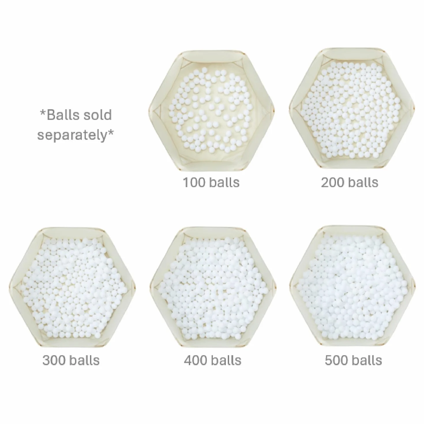3 Sprouts Piscine à balles pour Enfants Terrazzo Beige Tissu Durable